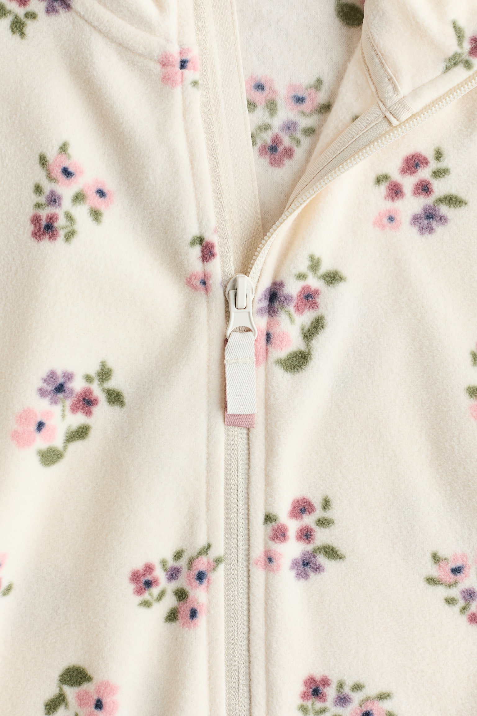 Fleece jacket - Cream/Floral/Beige/Leopard print/Cream/Berries/Beige/Dinosaurs/Light pink/Leopard print/Dusty pink/Cherries/Black/White/Dinosaurs - 2