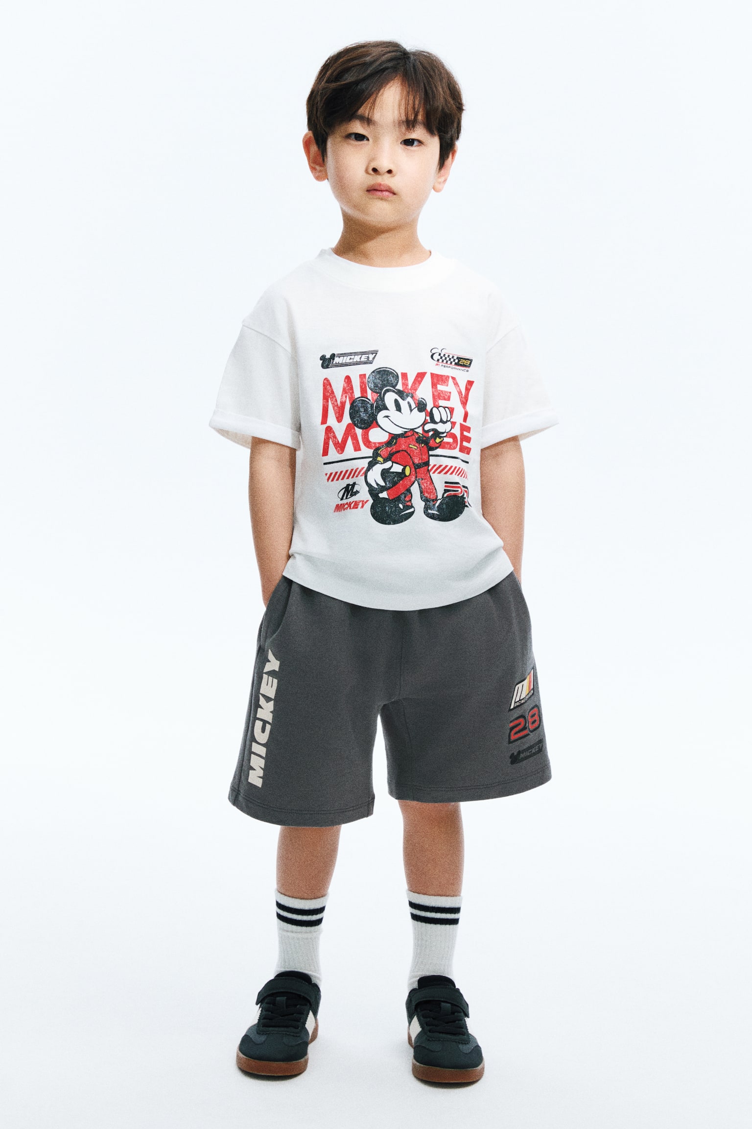 Print-motif sweatshorts - Grey/Mickey Mouse/Dark blue/Toy Story/Black/Toy Story/Black/Mickey Mouse - 1