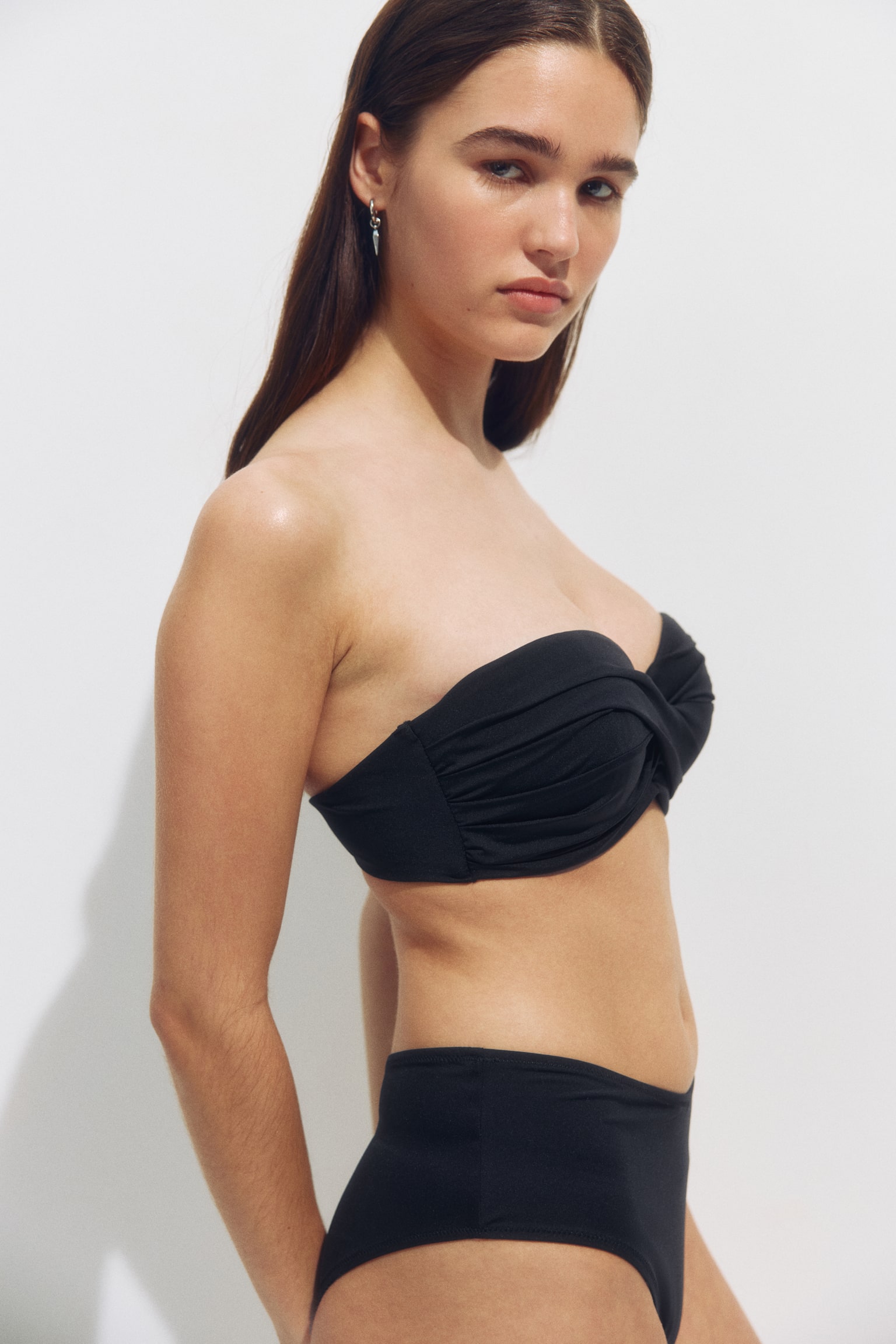 חזיית ביקיני בלקונט מרופדת - שחור/ירוק - 6