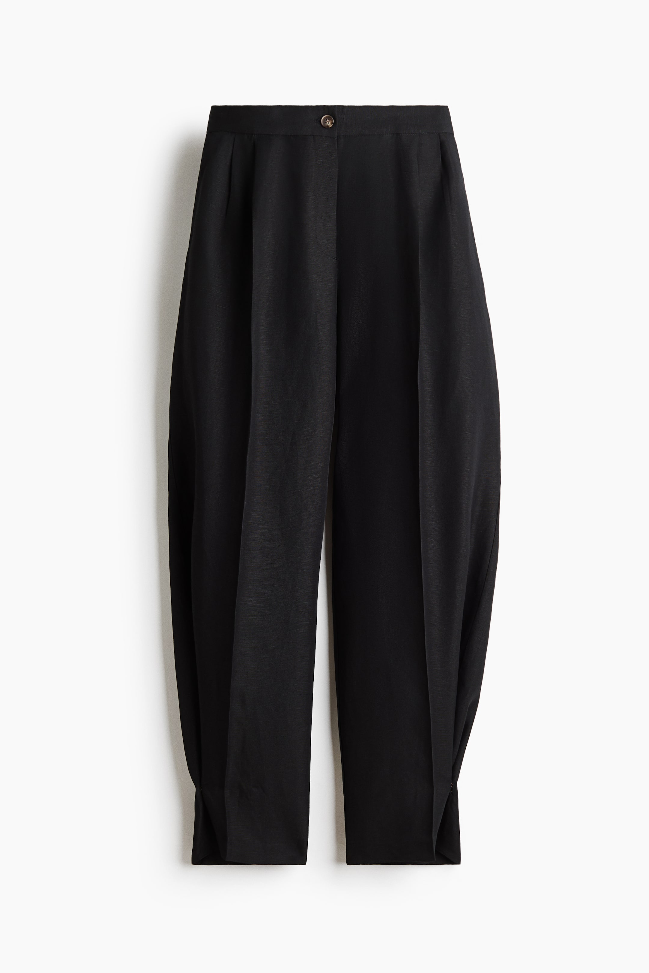 Linen-Blend Balloon-Leg Pants