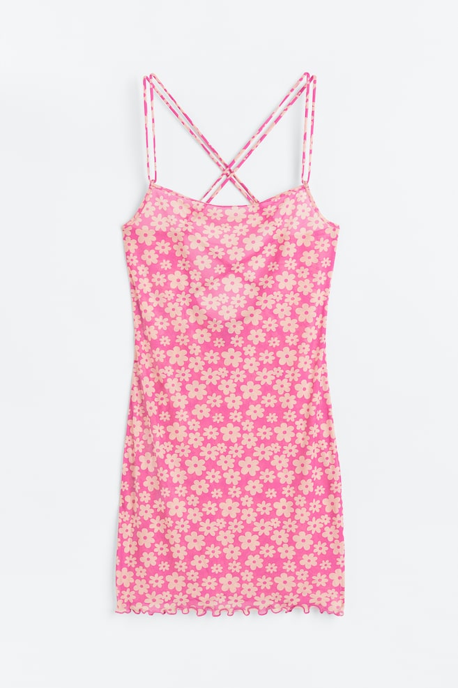 Vestido de espalda descubierta - Cereza/Floreado - 1