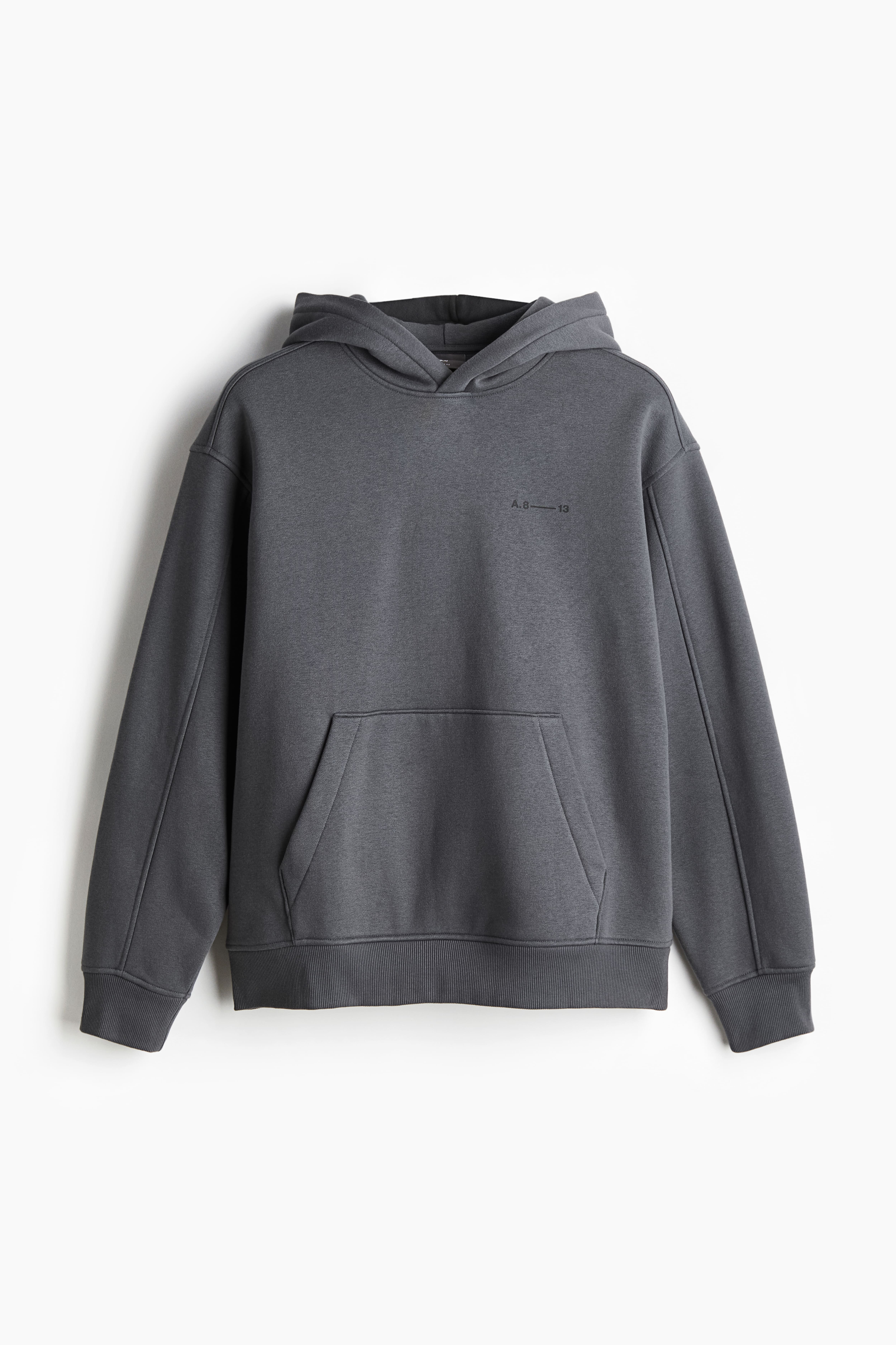 Mens grey hoodie h&m best sale