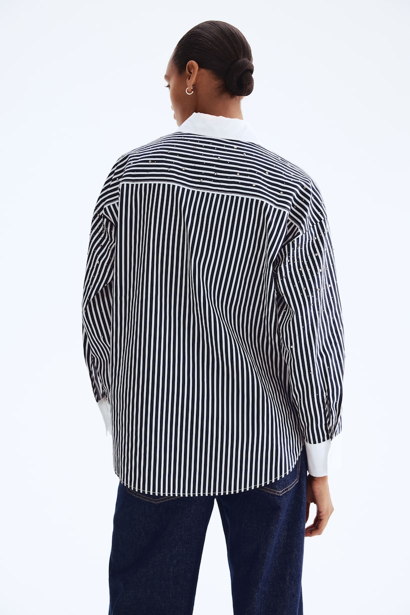 Camicia Uomo Camicione Lungo A Righe Camicie Oversize