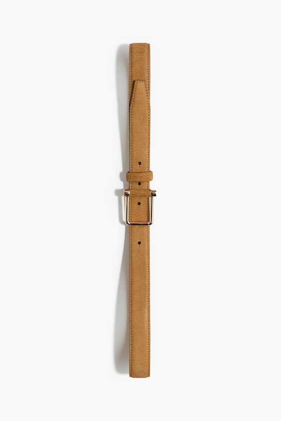 Женский ремень H&M Leather Belt, цвет: Бежевый
