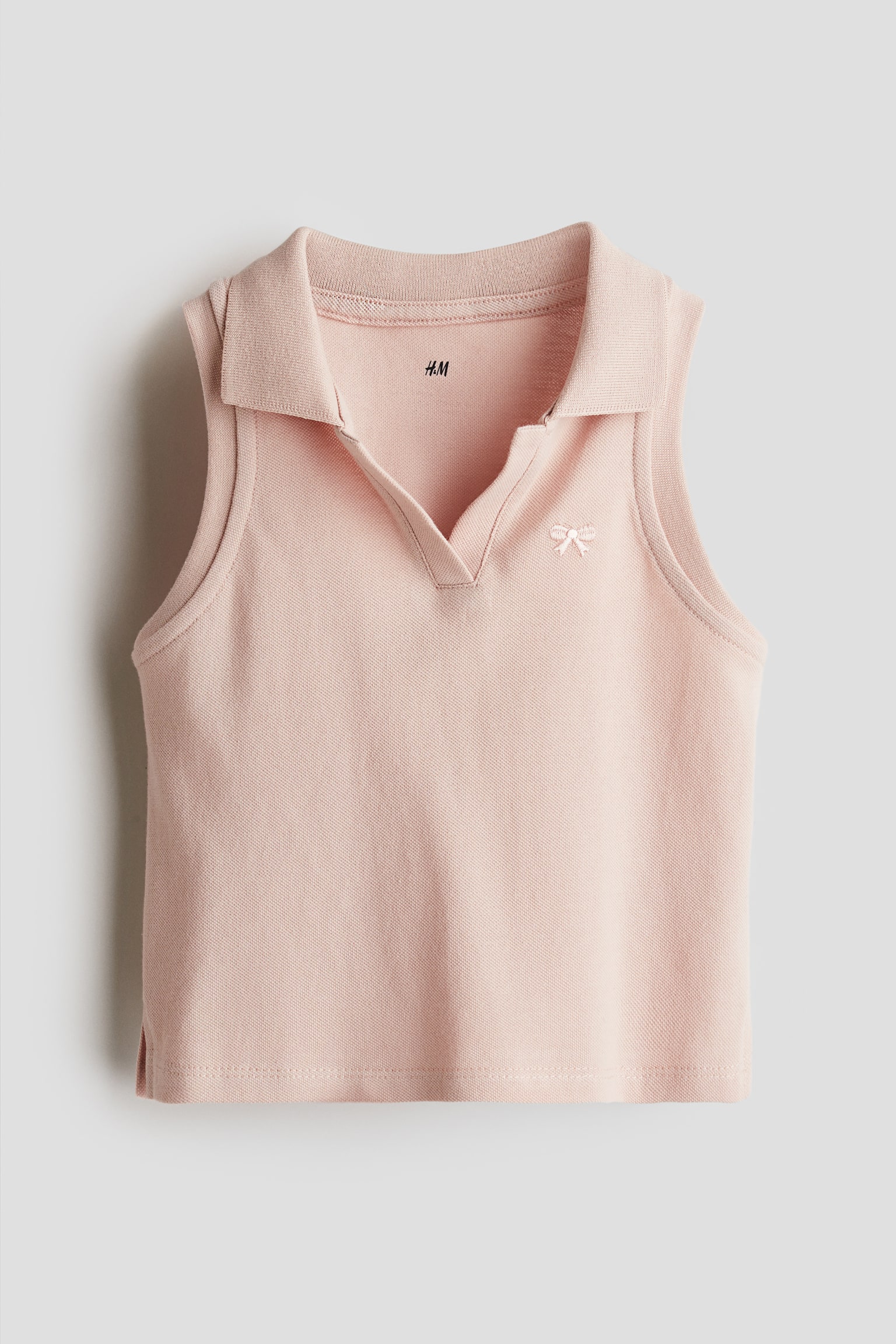 Collared vest top - Light pink/Navy blue/White - 1