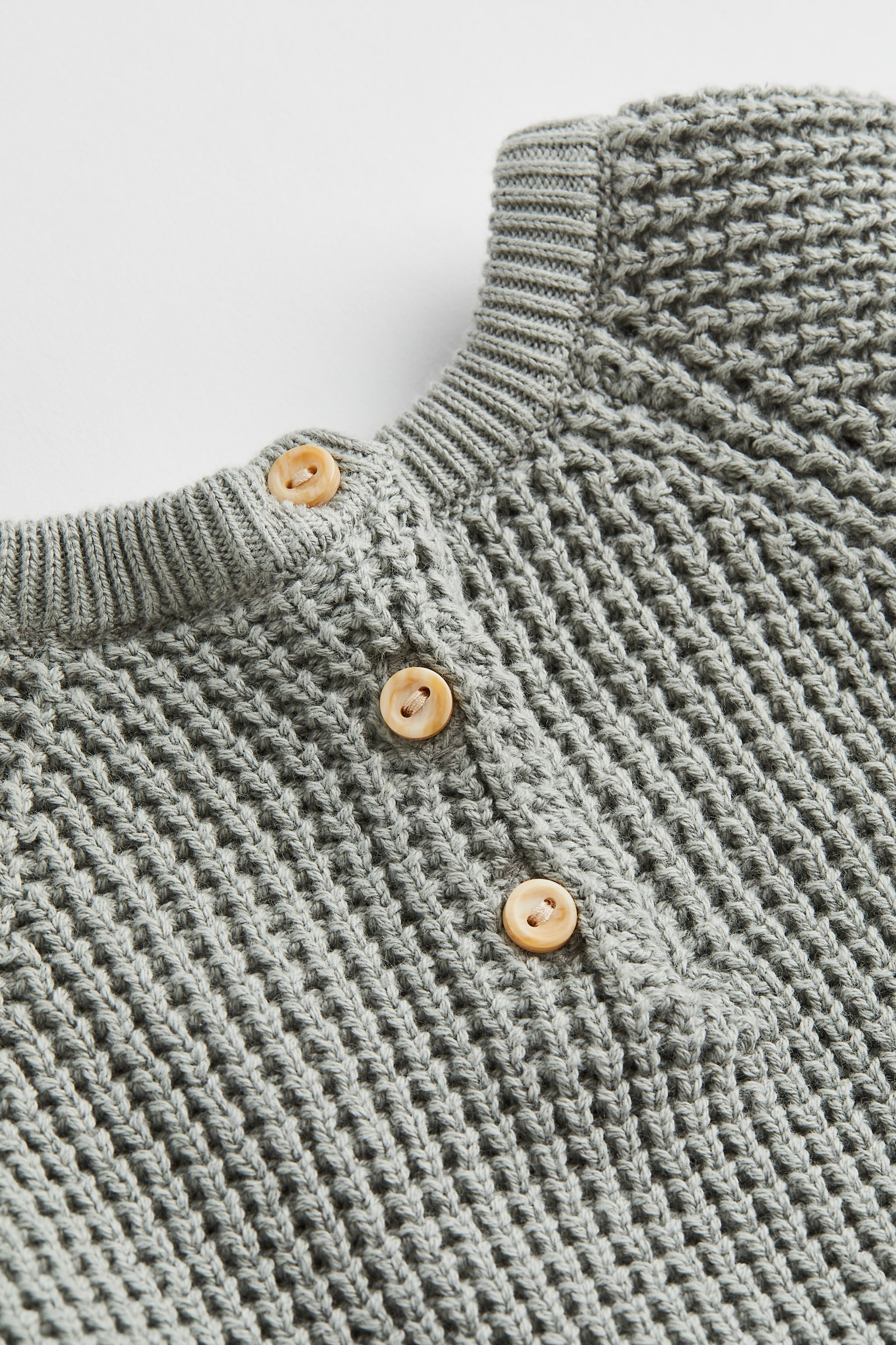 Texture Knit Sweater - Light grey green - 2