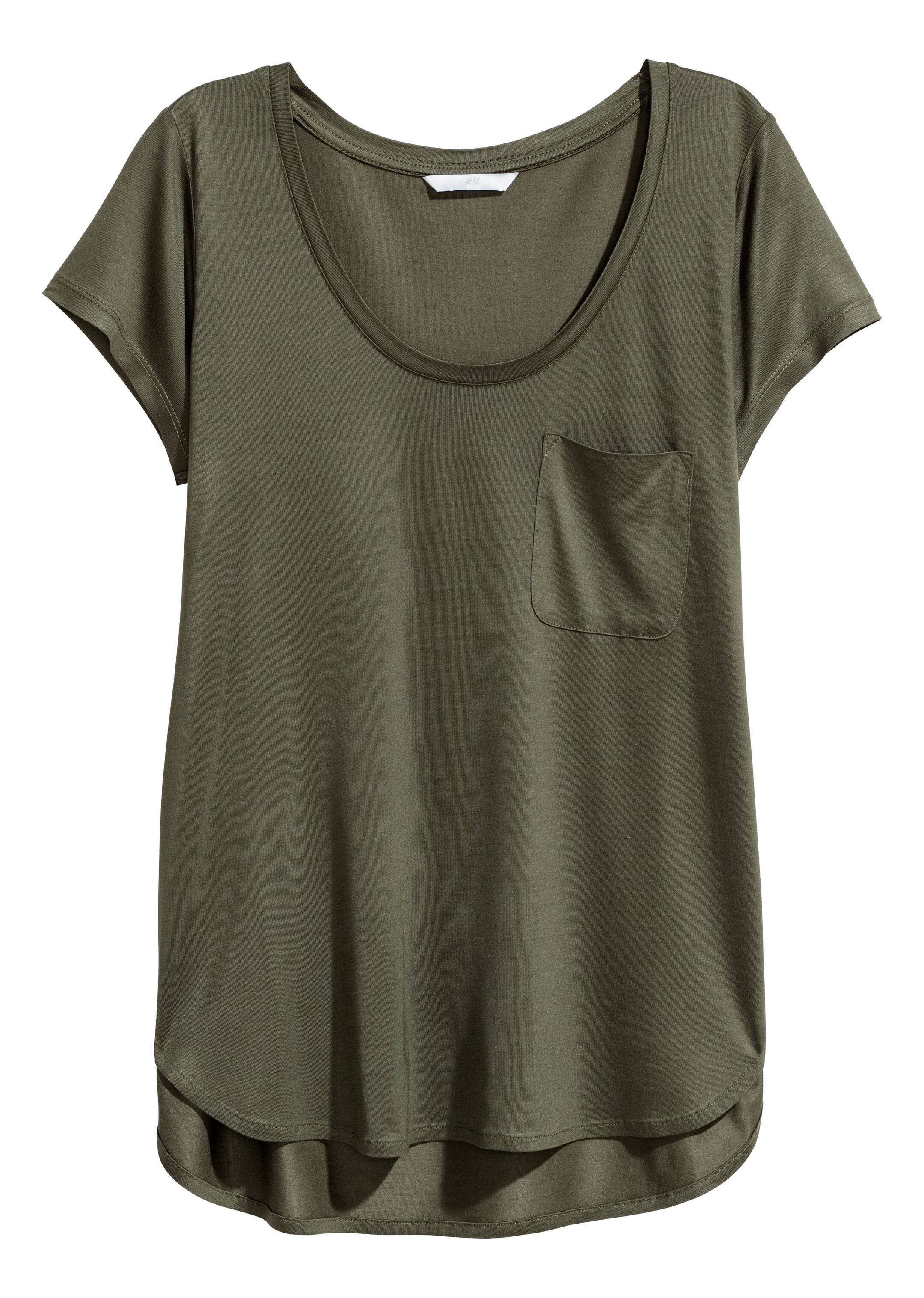 View larger image: Jersey top - Khaki green - Ladies | H&M IE 1