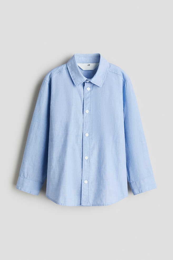 Cotton Shirt - Light blue/Blue/White stripe/Blue/White stripe/Green/White stripe/White/Turquoise/Stripe/Light turquoise/White/Beige stripe - 1
