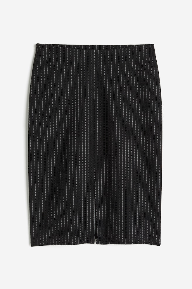 Slit-hem skirt - Black/Pinstriped/Black/Dark grey/Pinstriped - 2