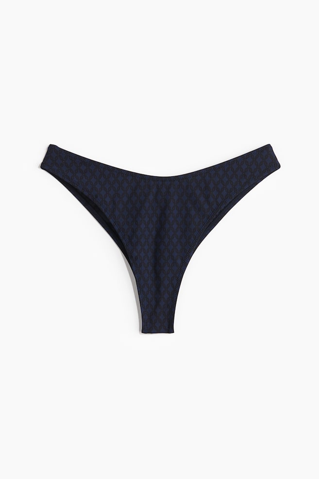 Bas de maillot Brazilian - Bleu marine/motif/Abricot/Crème/motif zébré/Blanc/rayures noires/Vert foncé - 1