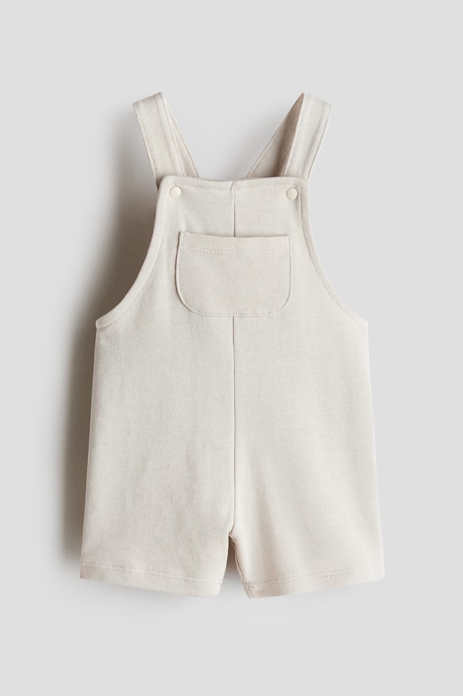 Sweatshirt Overall Shorts - Light beige/Dark gray - 1