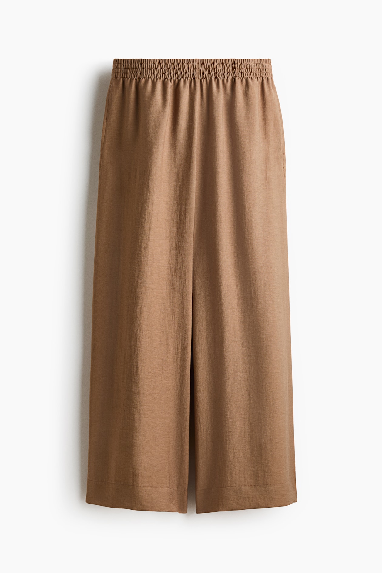 Linen-Blend Ankle-Length Pants