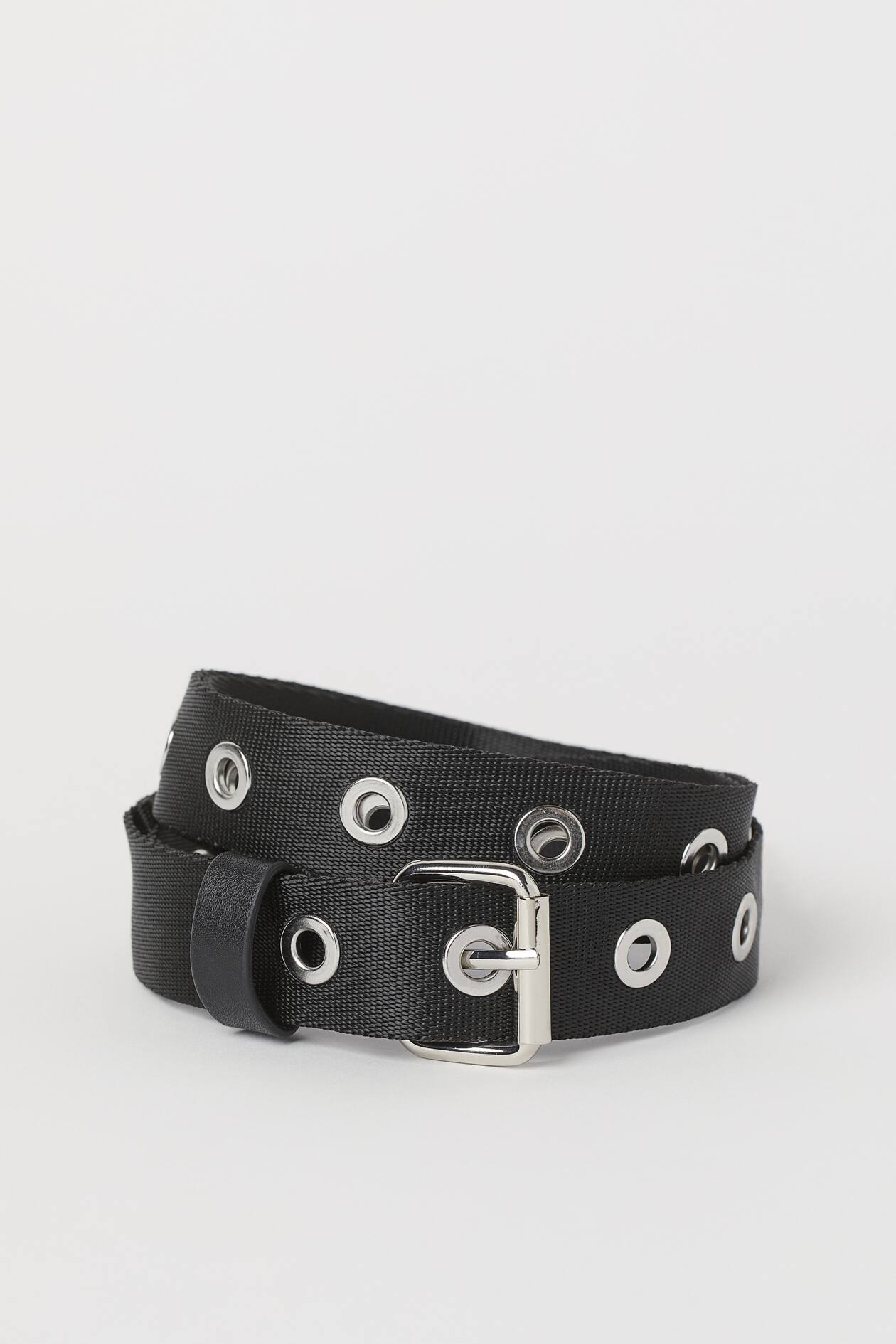 Eyelet-detail belt Black Ladies H&M