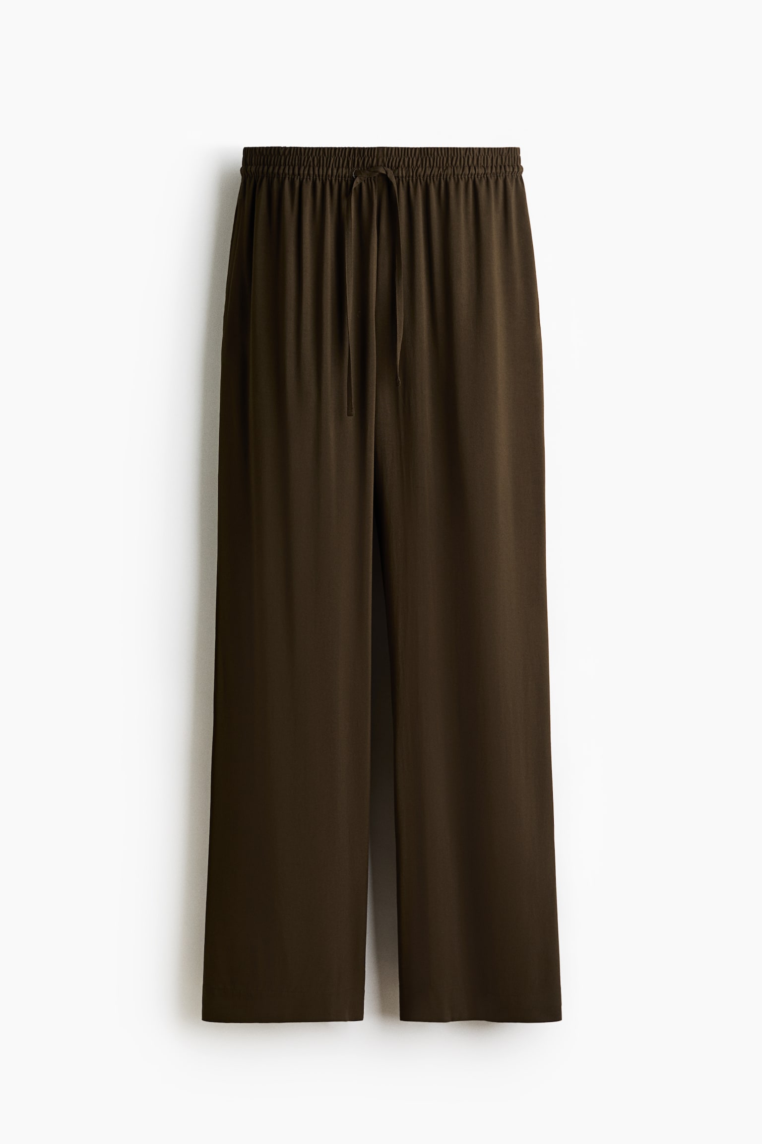 Pantalón de viscosa con cordón de ajuste - Verde caqui oscuro/Negro/Diseño/Café oscuro/Diseño - 1