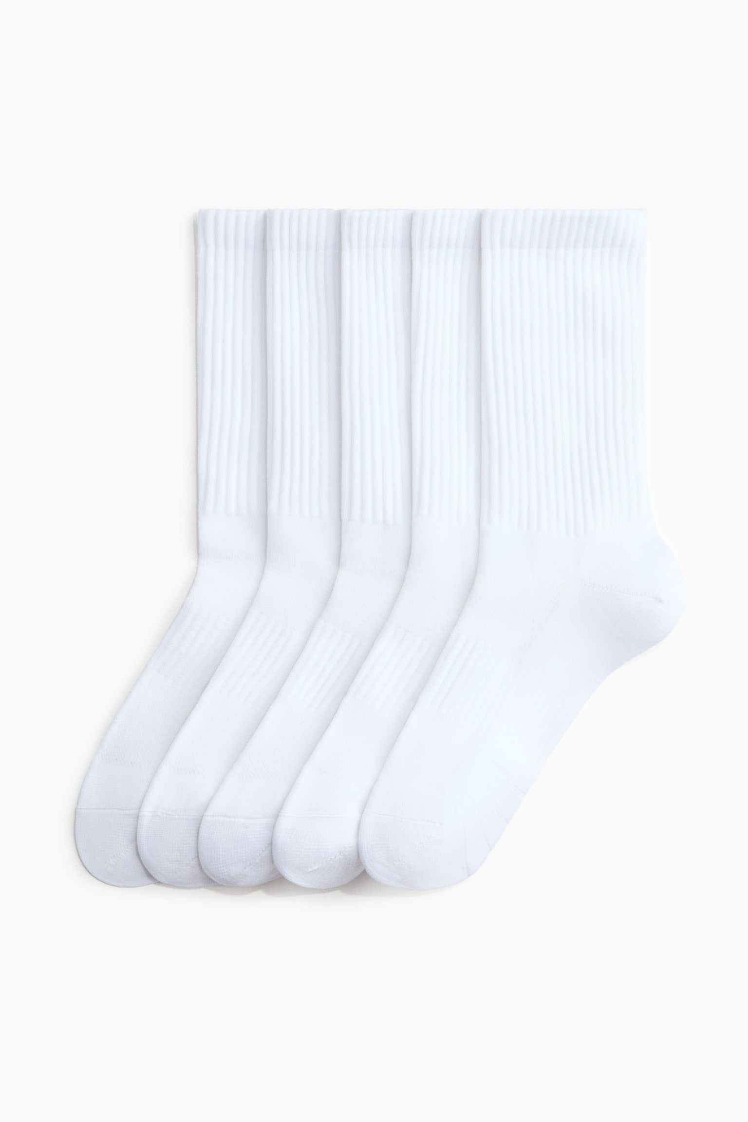 5-pack sports socks with DryMove™ - White/Black