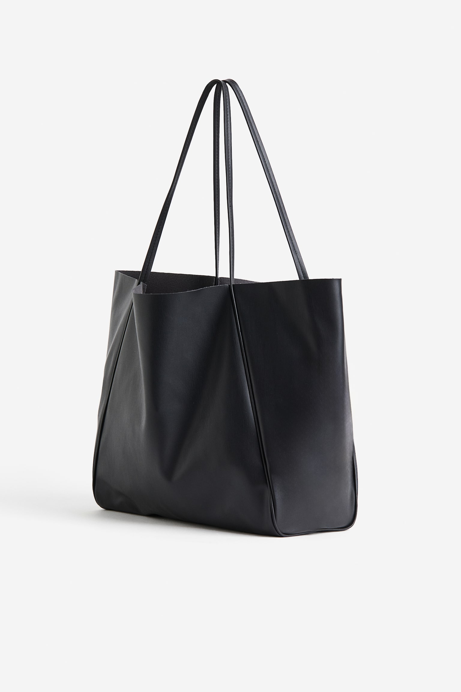 Coated Shopper - Black/Light beige/Grey - 4