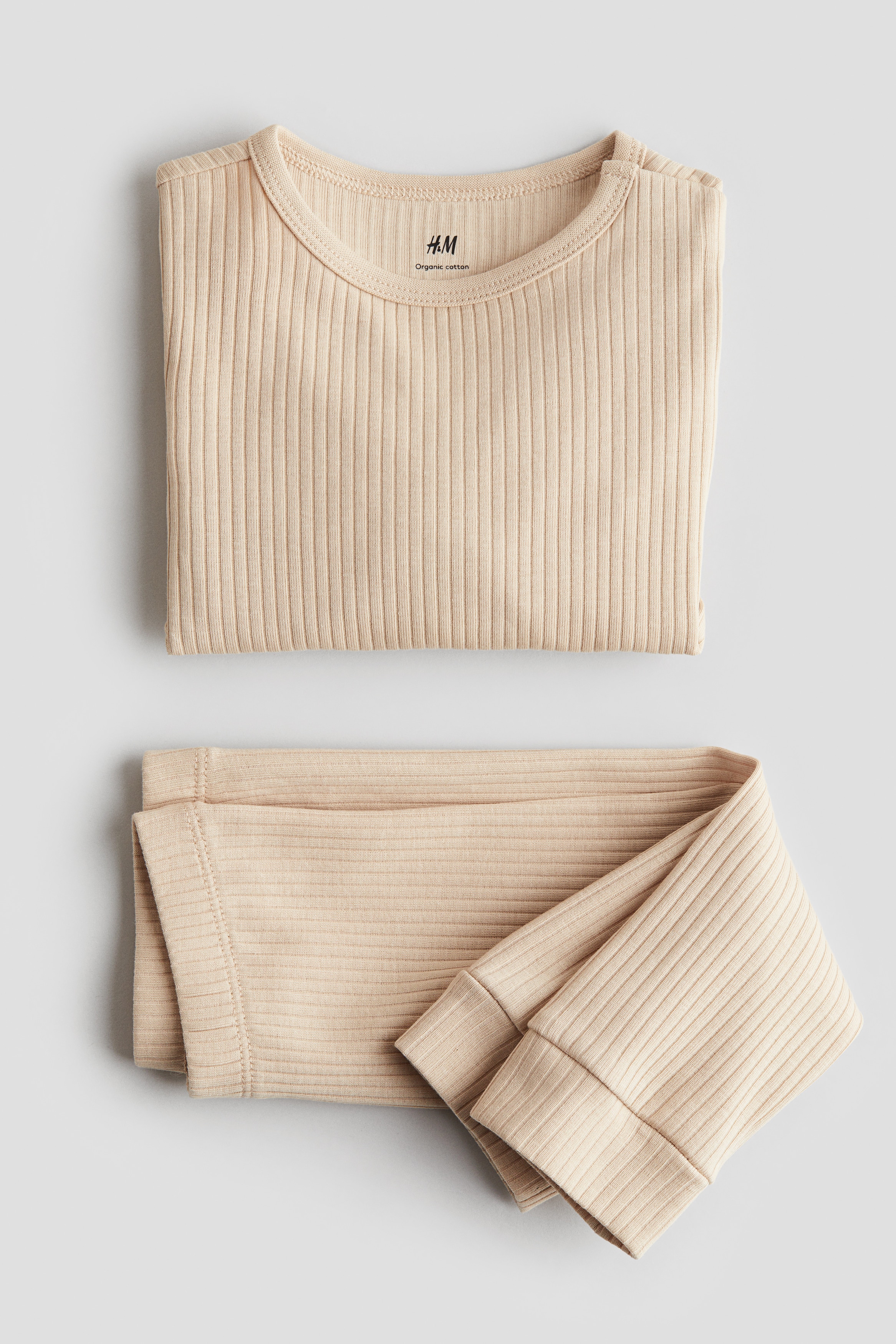 Ribbed Cotton Set - Beige - Kids | H&M US