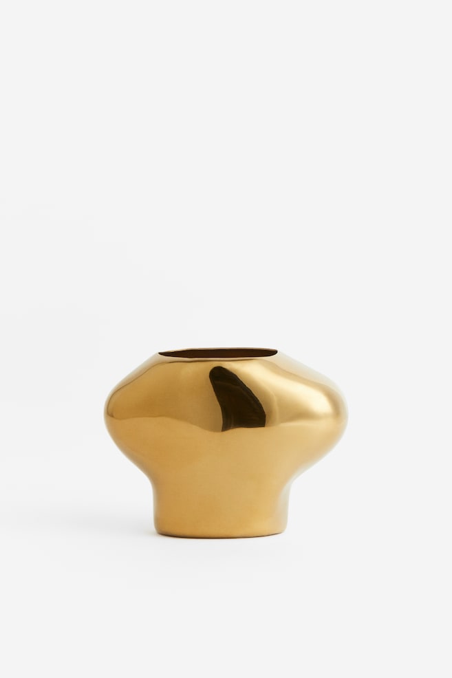 Lille vase i metal - Guld - 1