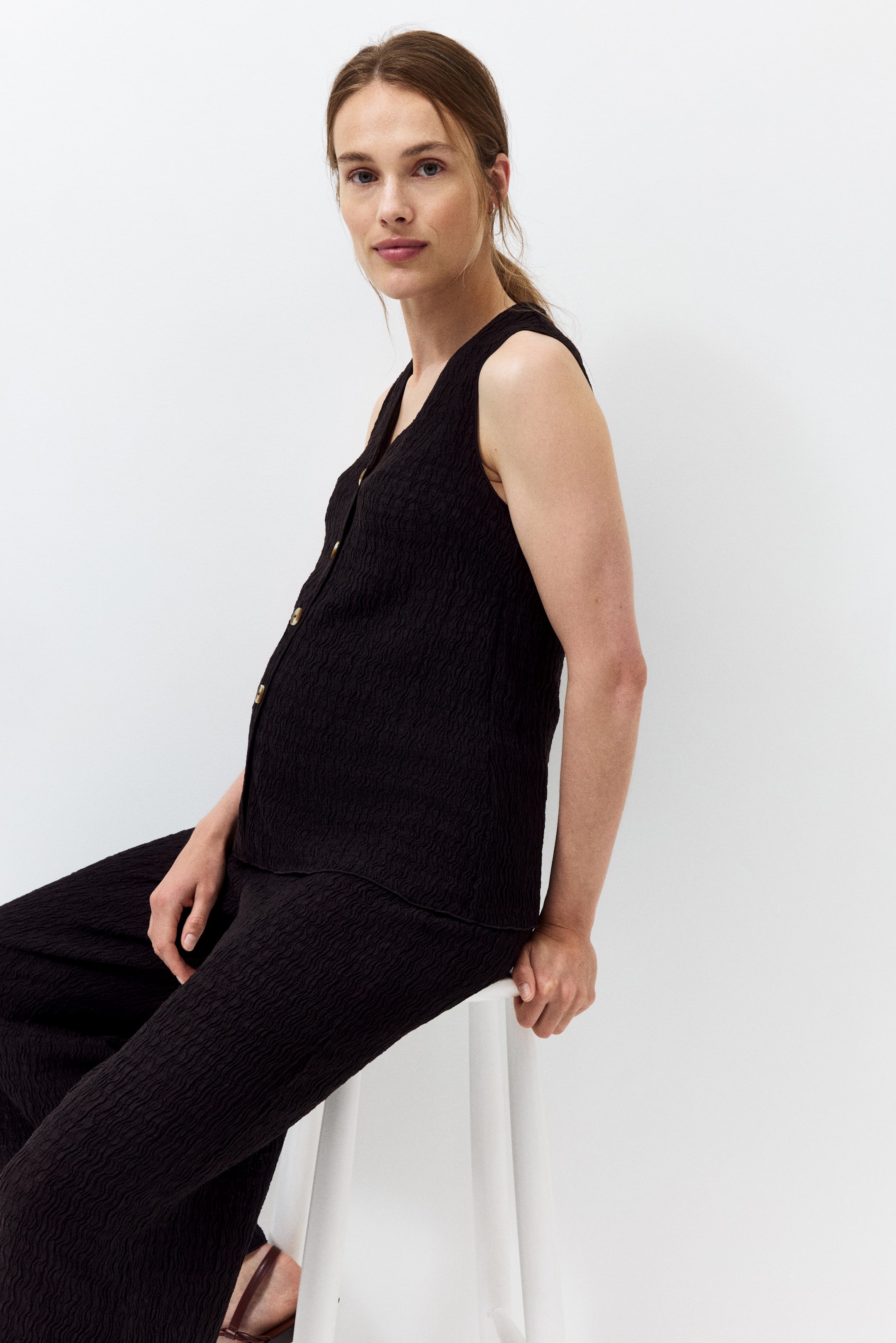 MAMA 2-Piece Crinkled Jersey Set