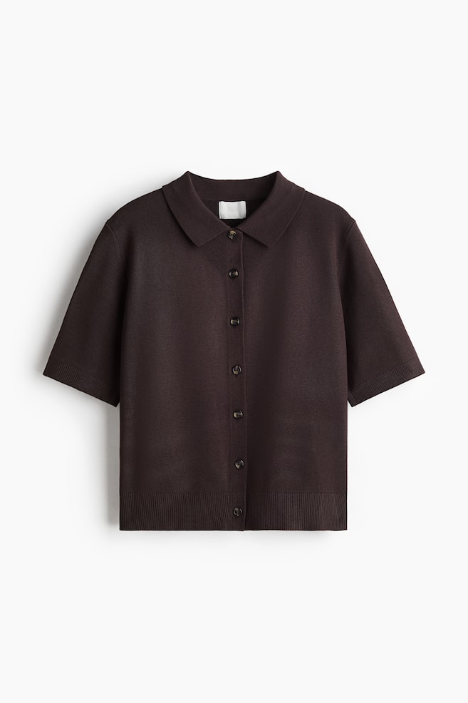 Gilet avec col - Marron foncé/Marron foncé/Bordeaux/Crème/Noir - 1