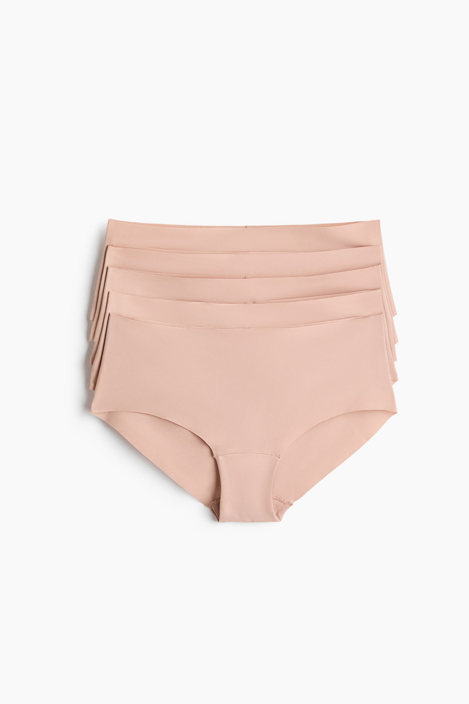 5-pack Invisible Hipster Briefs With Lycra® - Beige