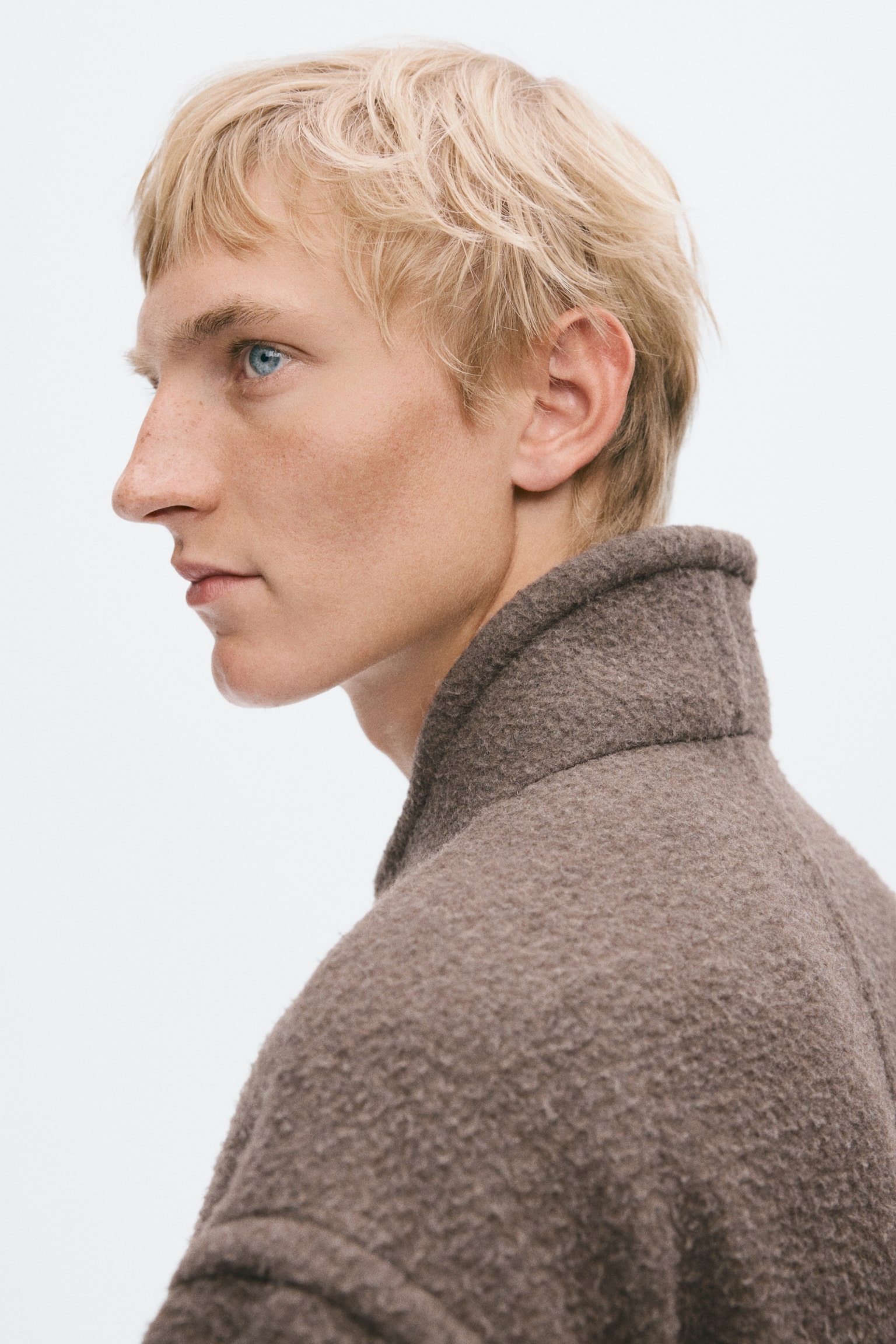 Мужское пальто H&M Long Wool-Blend, цвет: Тёмный бежевый — фото 6