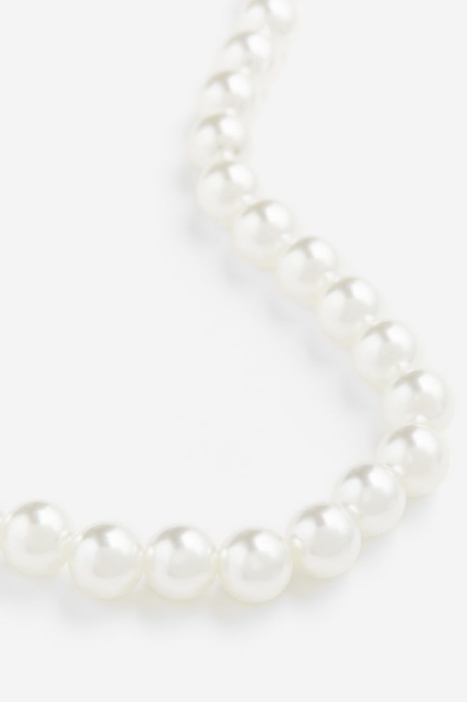 Beaded necklace - White - 2