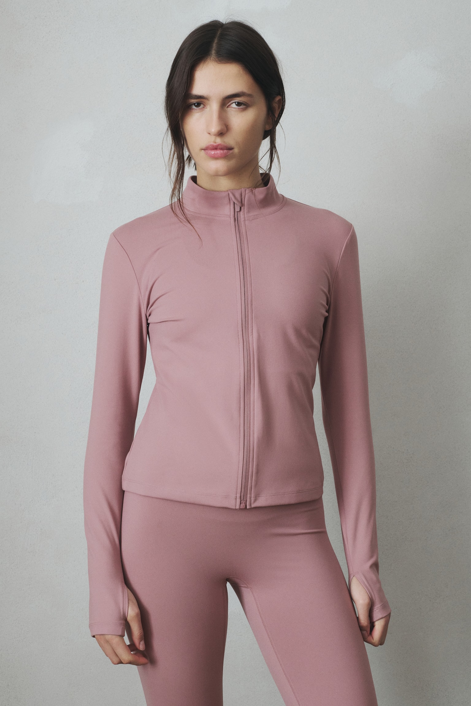Zip-through sports jacket with SoftMove™ - Dusty pink/Chocolate plum/Light taupe/Frosty lilac/Dark grey/Cream/Aubergine purple/Navy blue/Dark beige/Pannacotta yellow/Bright red/Black/Light burgundy/Dark grey/Soft pink/Brown/Peachy beige/Storm blue/Light pink/Dark brown/White/Truffle grey - 7