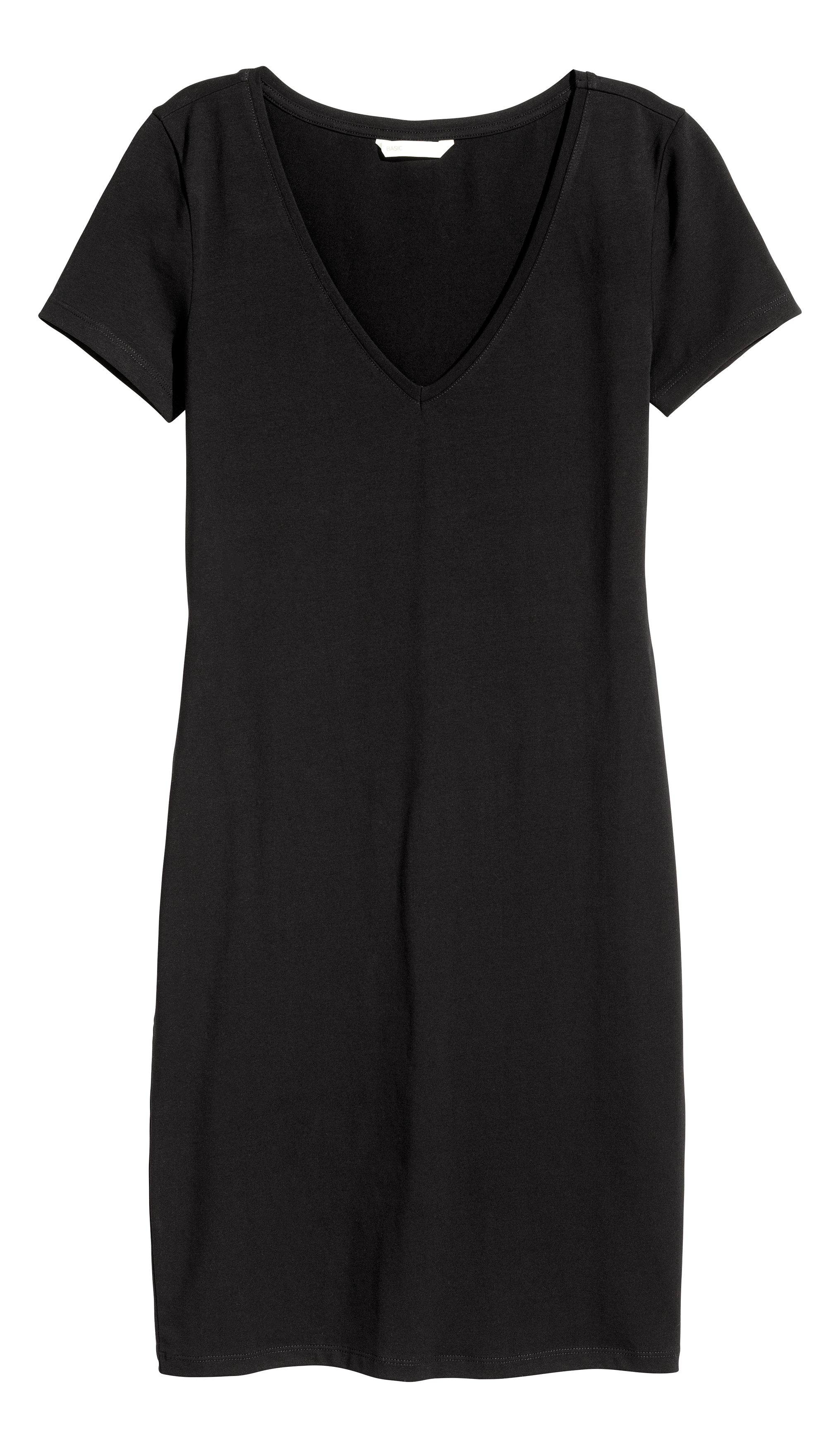 Robe H&M En Jersey Avec Dentelle Noire - Taille M, Occasion Très Bon état
