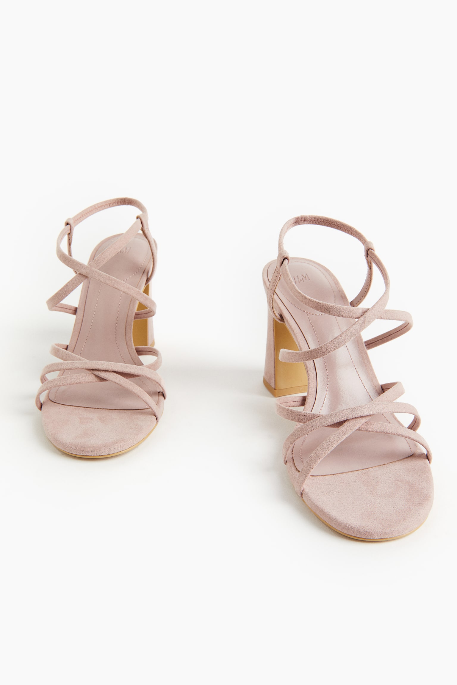 Strappy Heeled Sandals - Powder pink - 6