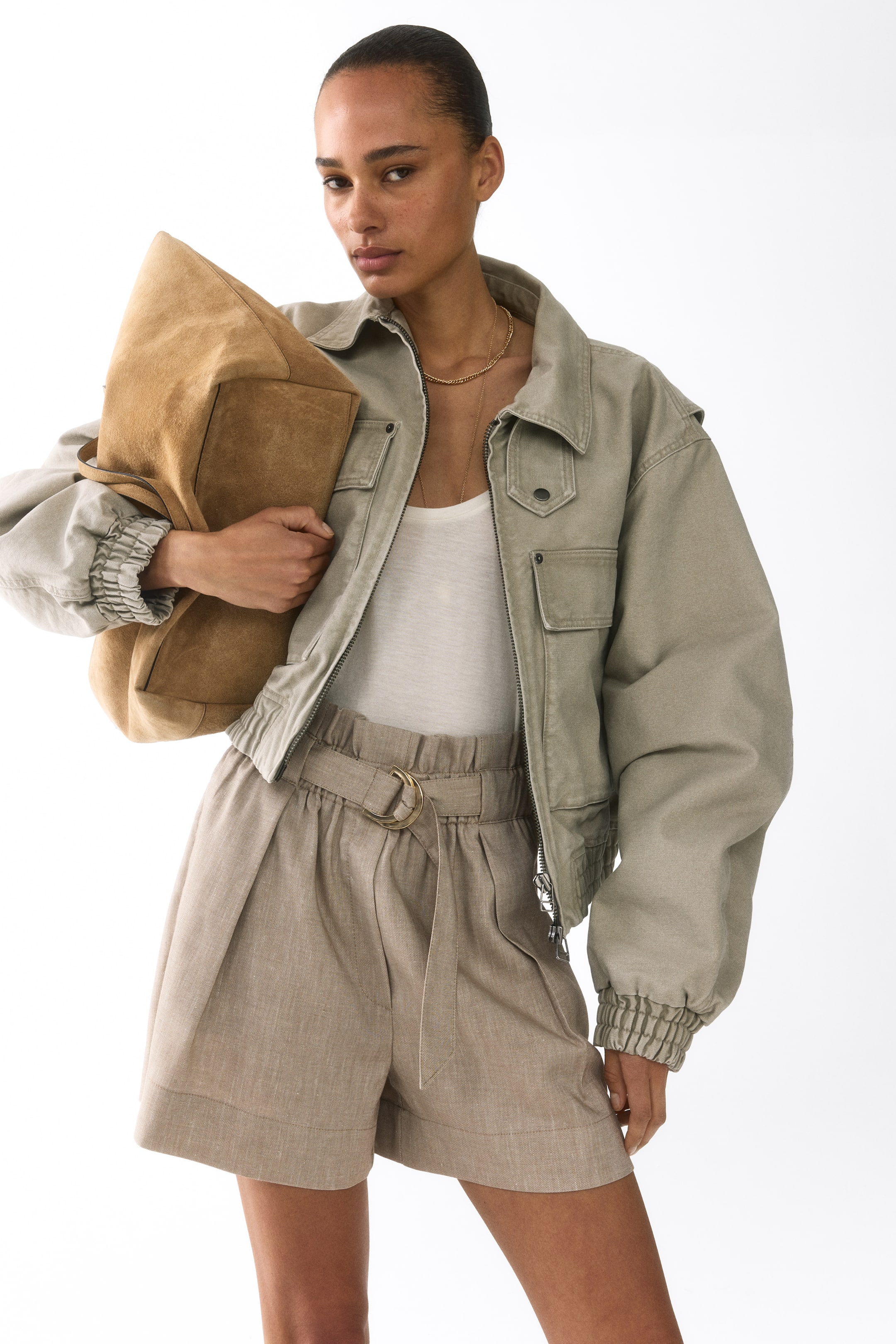 Paper Bag Shorts with Belt