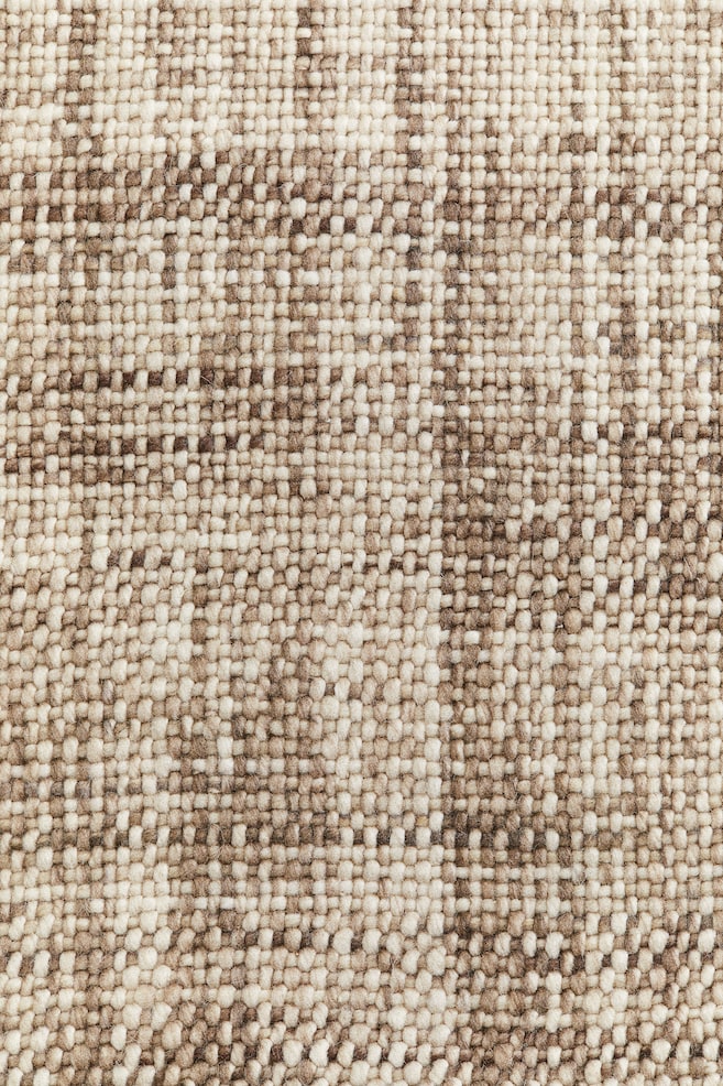 Fringed wool-blend rug - Beige/Light beige - 3