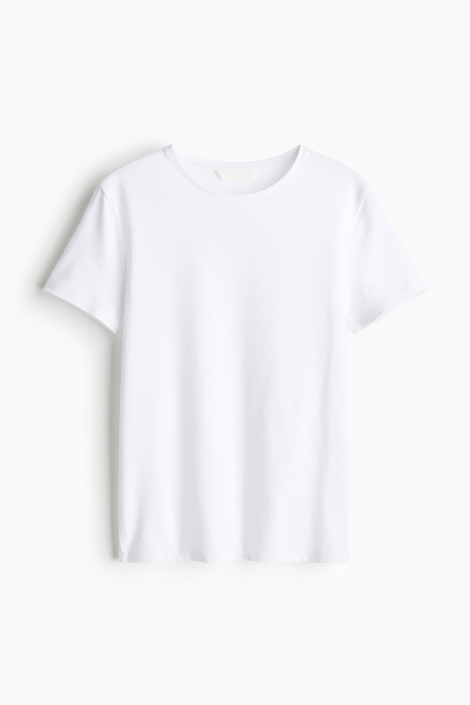 Женская футболка H&M Fitted, цвет: Белый — фото 1
