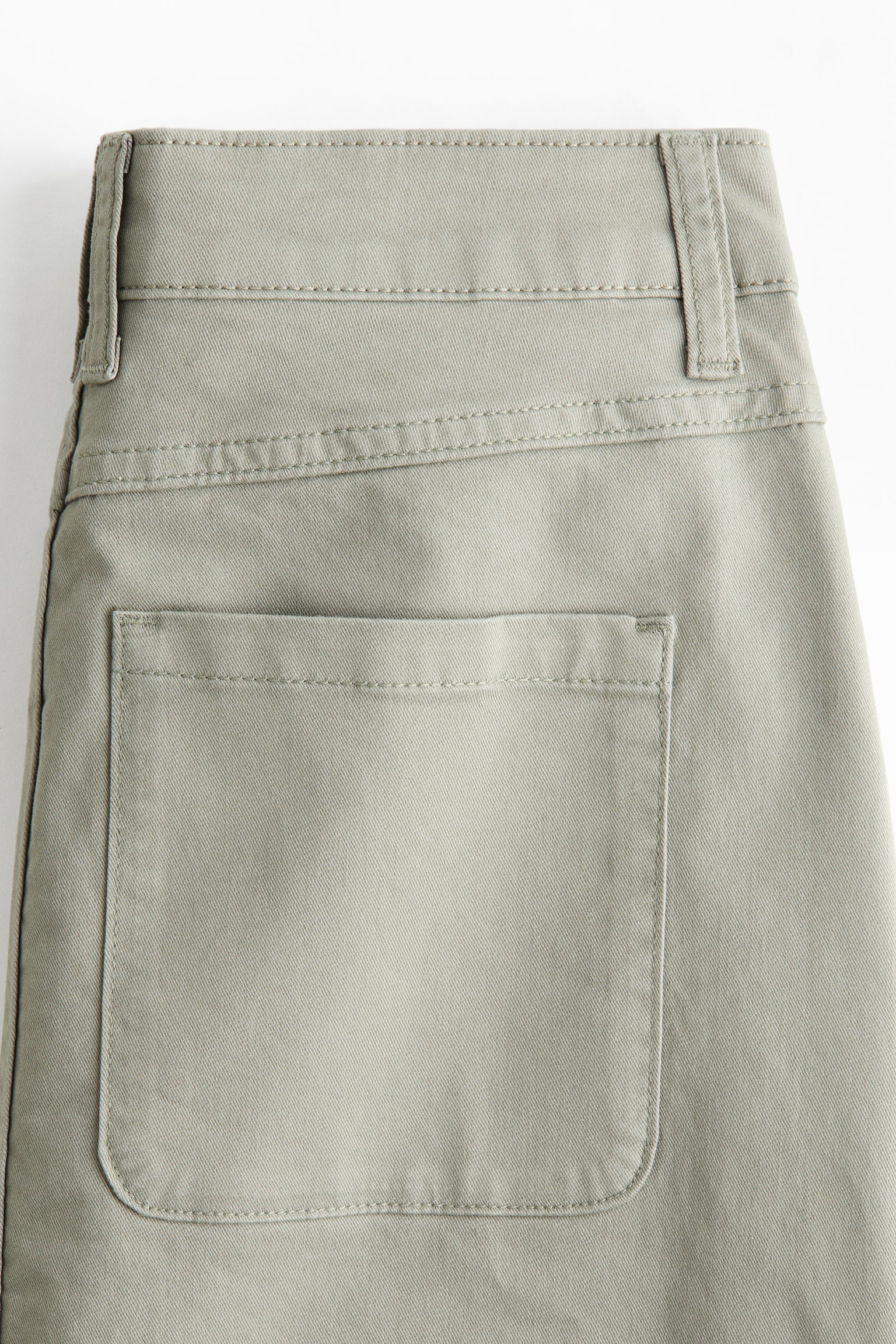 Cotton cargo skirt - Light khaki green/Pigeon blue - 5