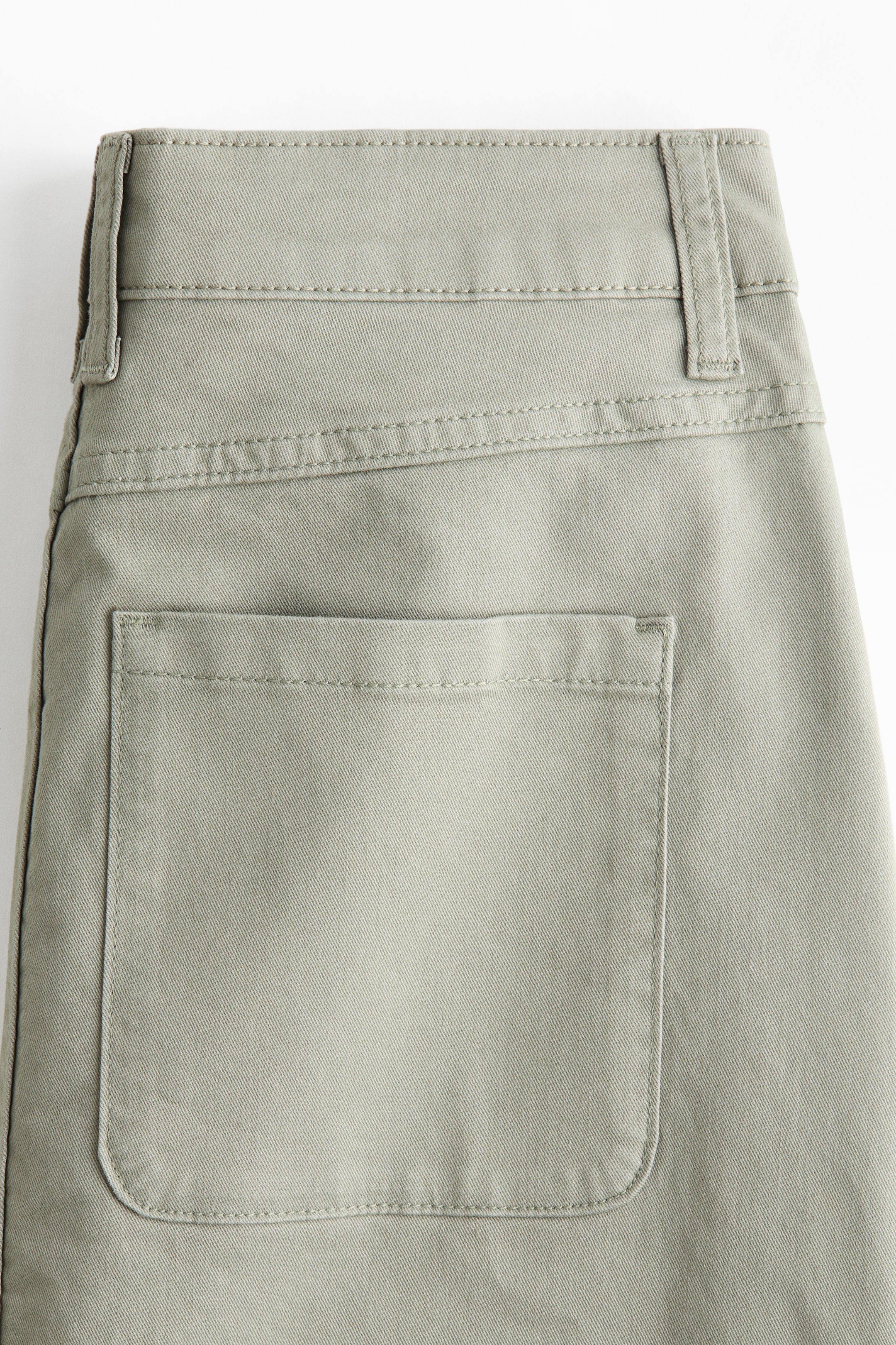 查看大圖: Cotton cargo skirt - 淺卡其綠 - Ladies | H&M HK 4