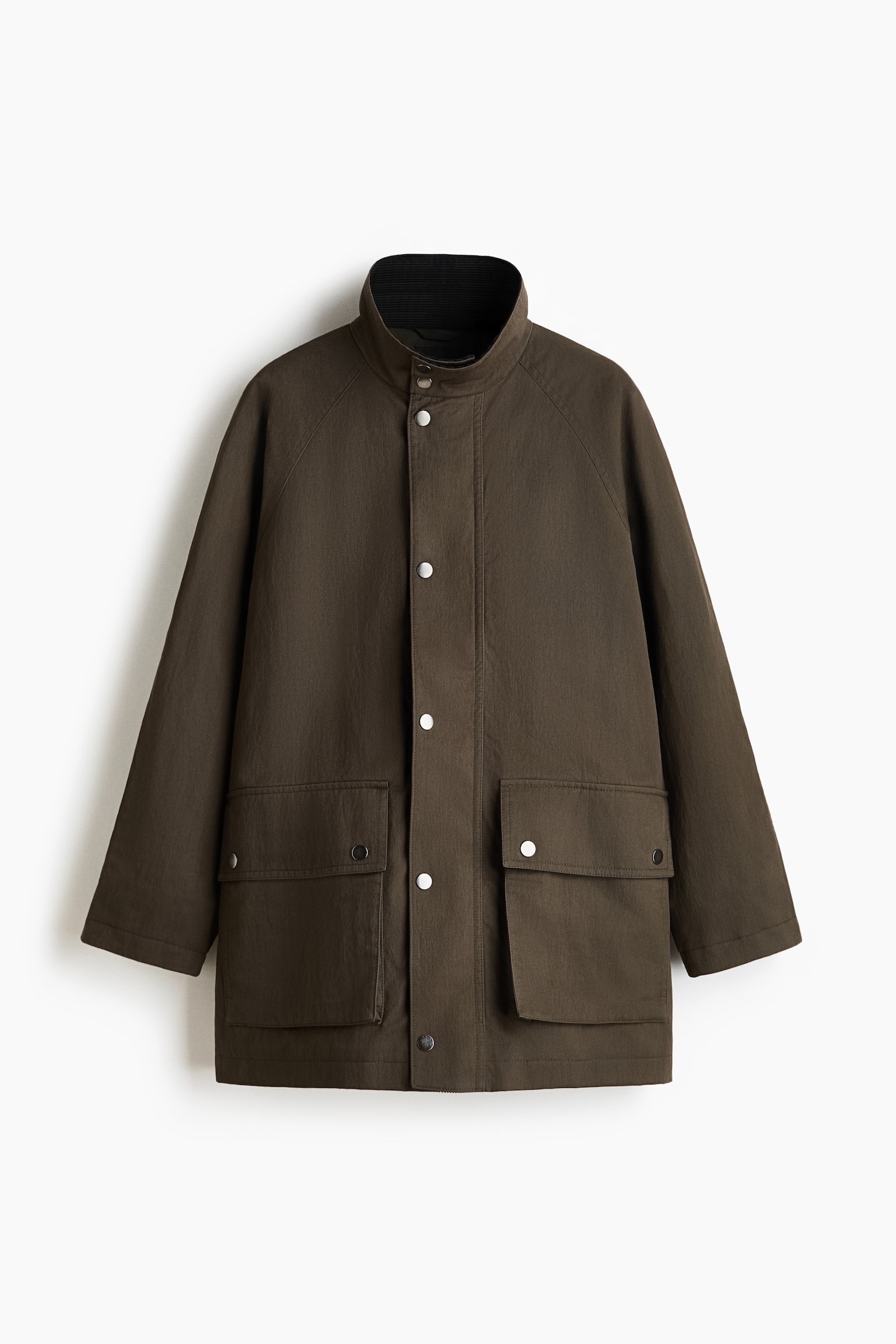 Мужская куртка H&M Twill, цвет: Тёмный хаки зелёный