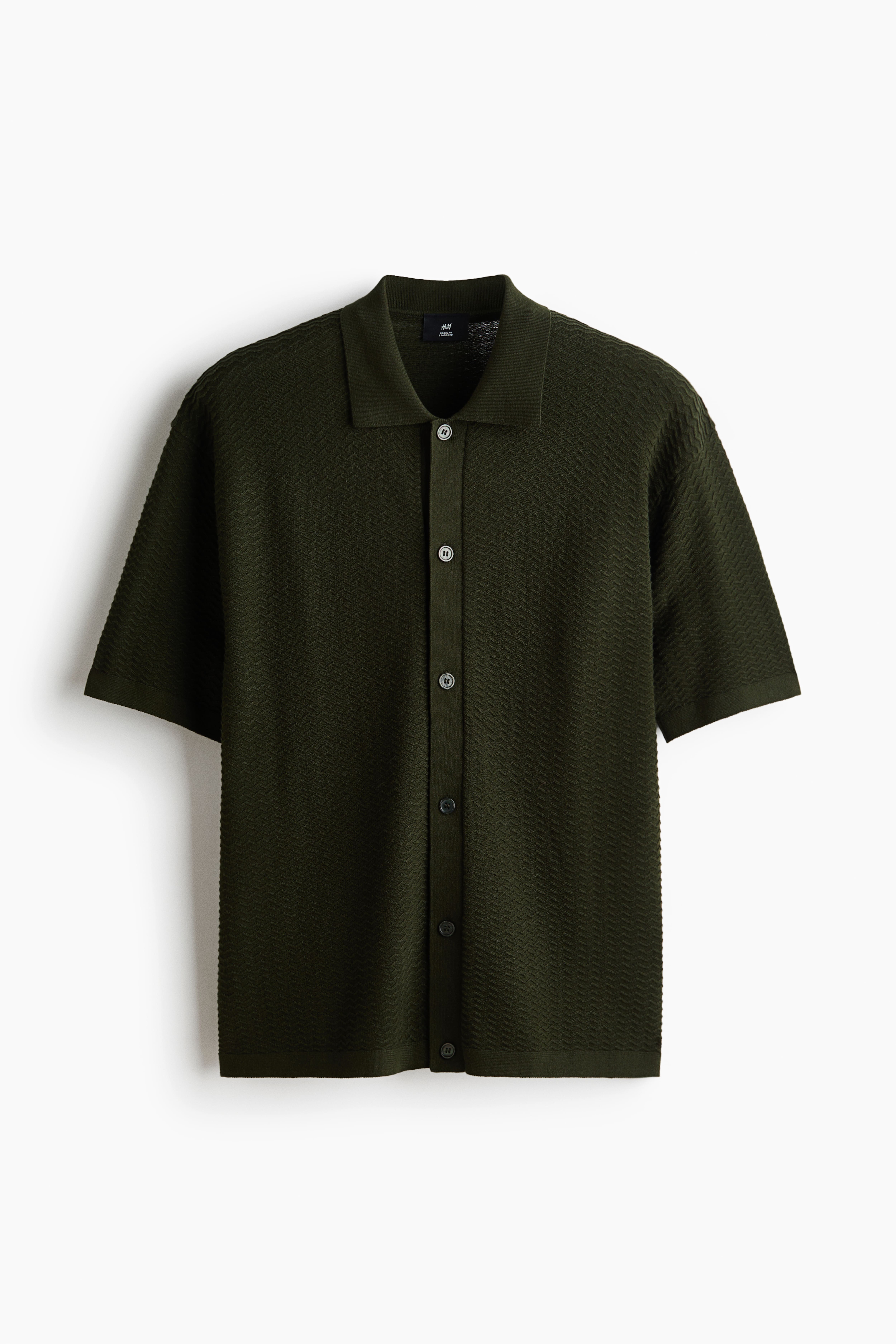 Regular-Fit Textured-Knit Shirt