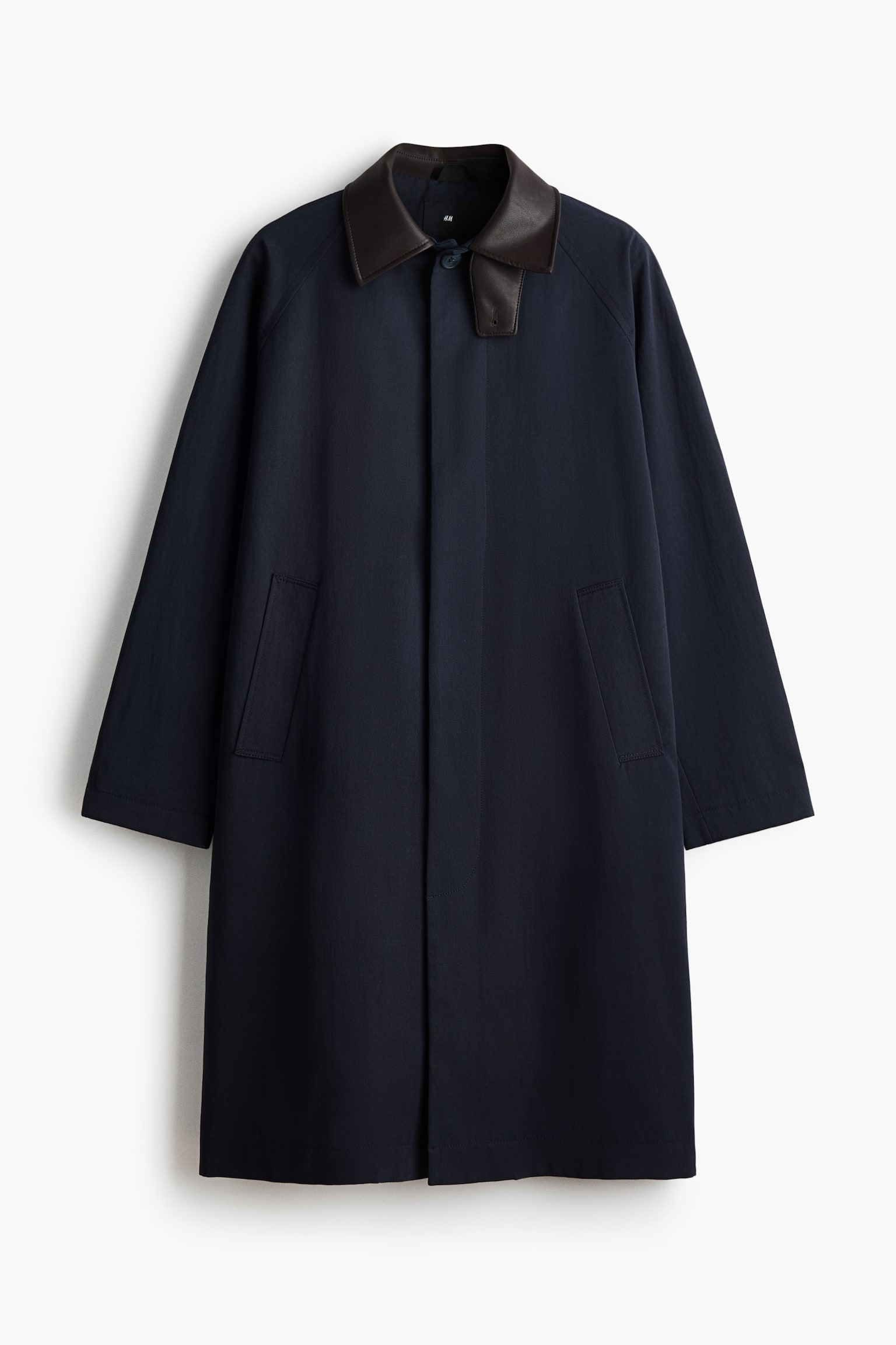Mac-style coat - Navy blue/Beige - 2