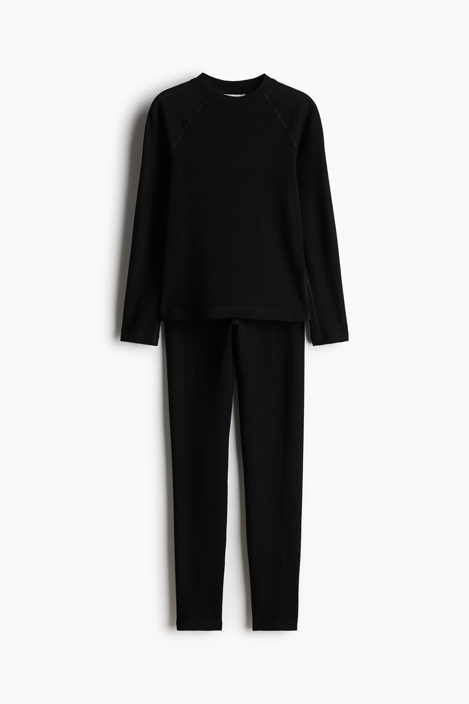 H&M Move 2-piece Wool Base-Layer Set, цвет: Чёрный — фото 1