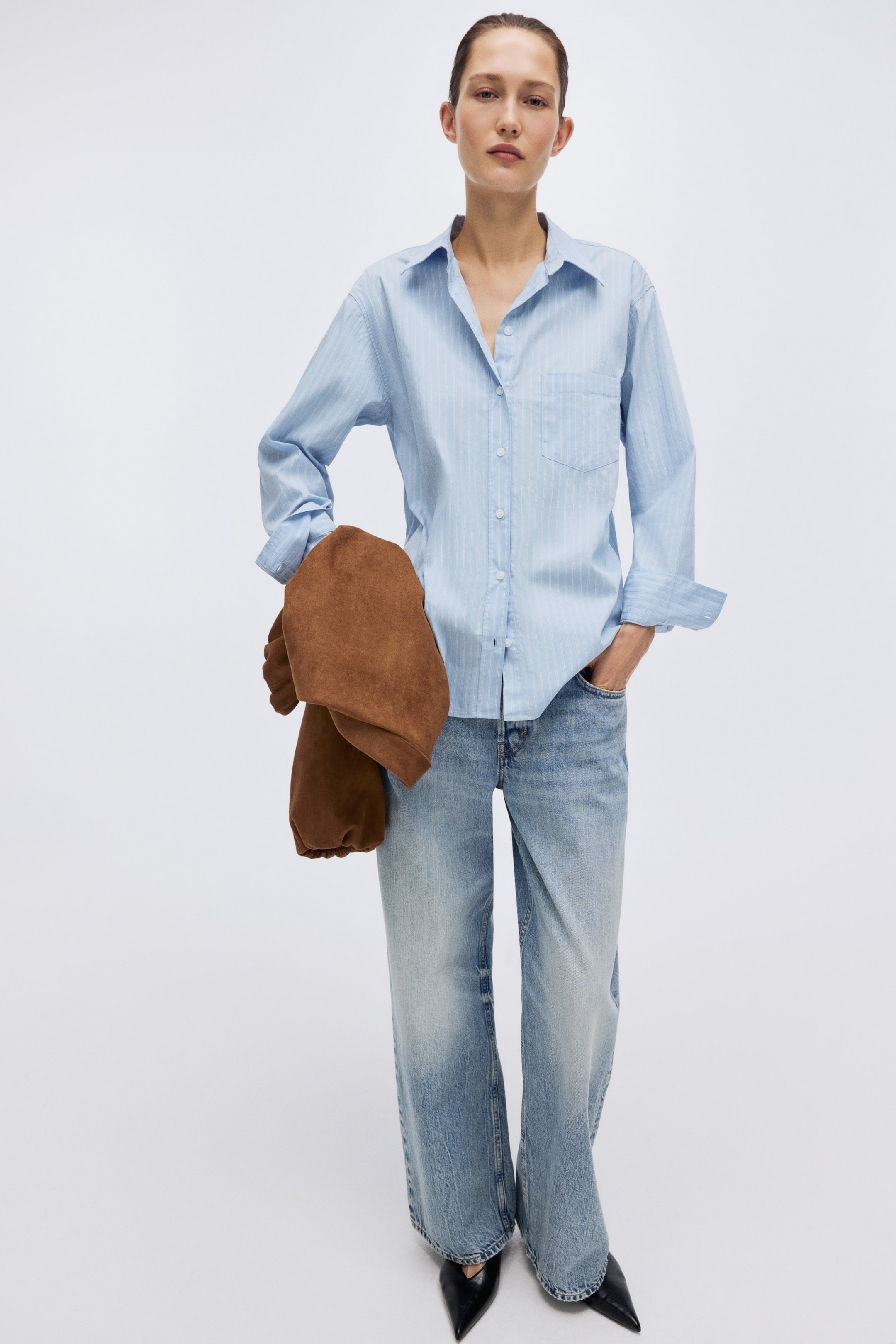 Женские рубашки H&M Oversized Shirt — фото 3