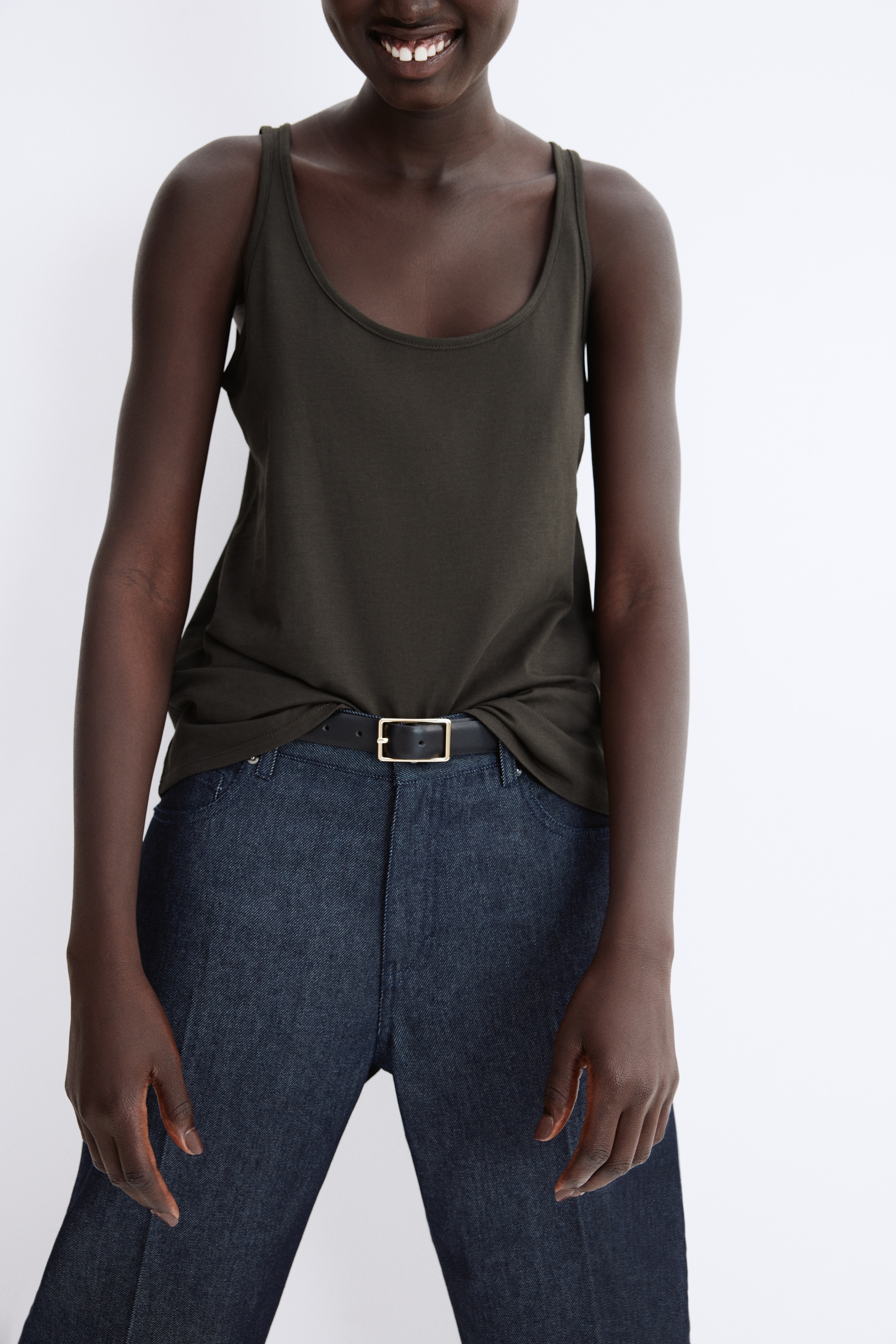 Cotton Tank - Dark green/White/Dark brown/Dark orange/Burgundy/Black/Dusty brown