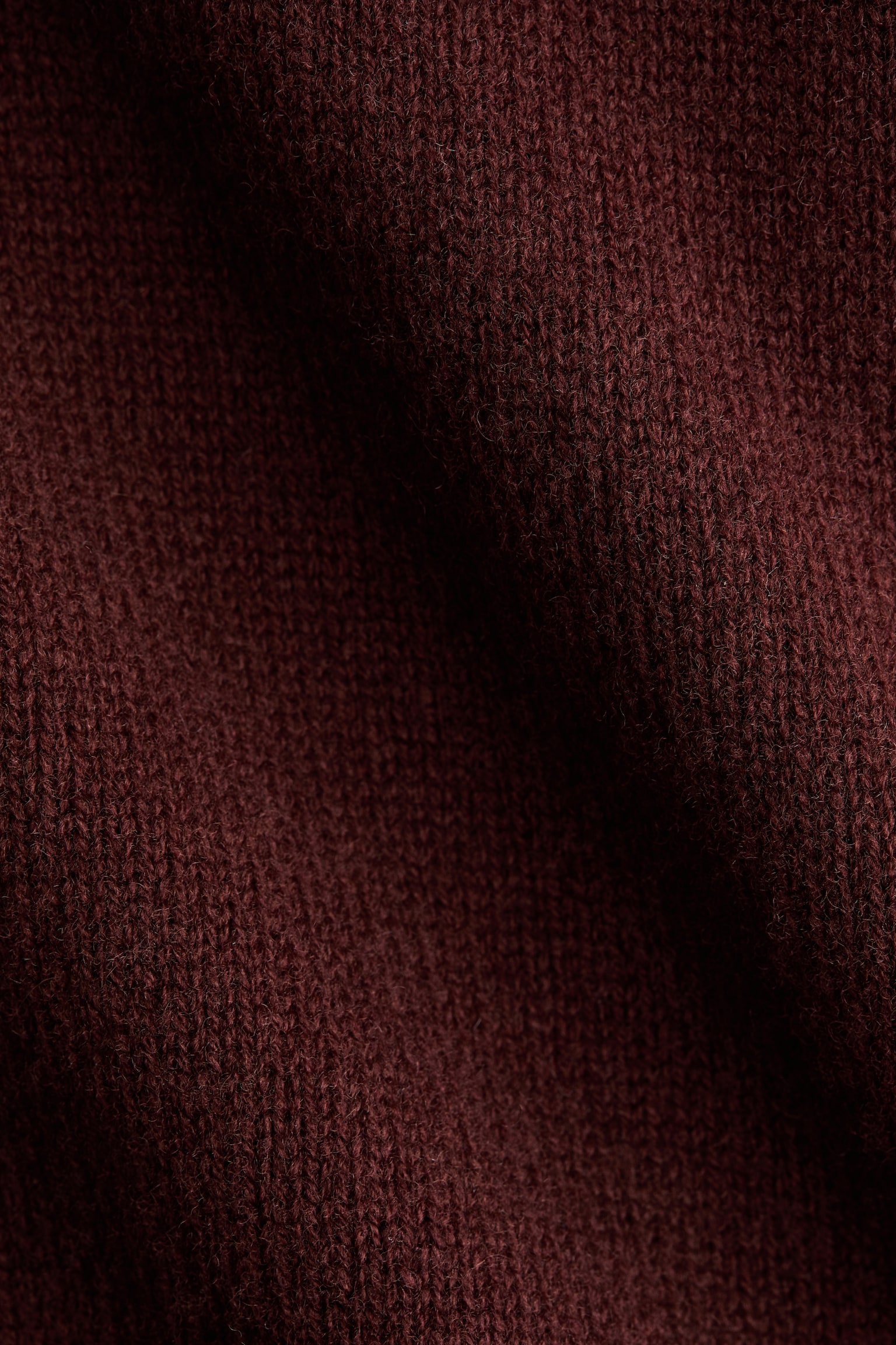 Roll-neck wool jumper - Dark rust brown/Light beige - 4