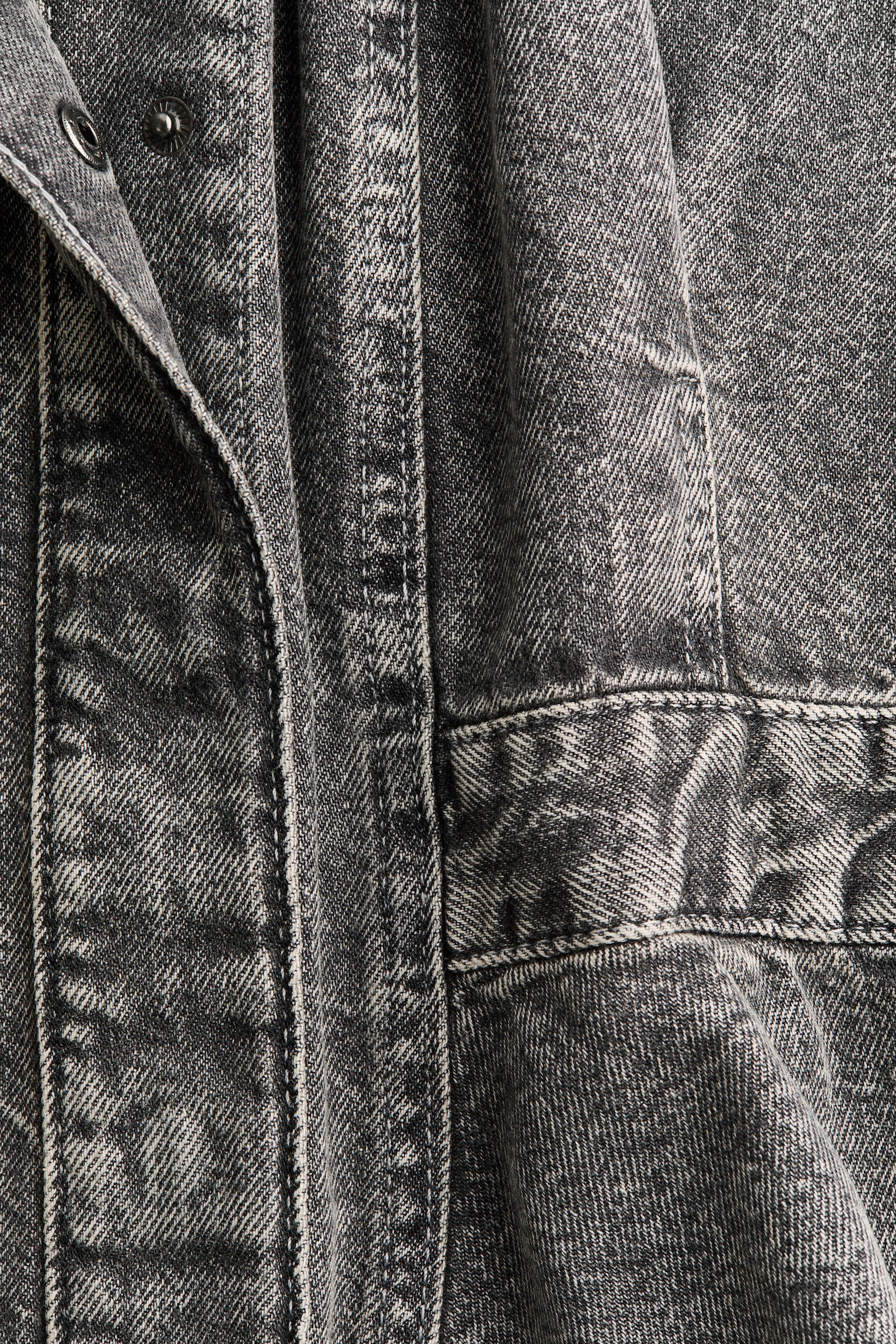 Женская рубашка H&M Denim Peplum, цвет: Джинсовый серый — фото 7