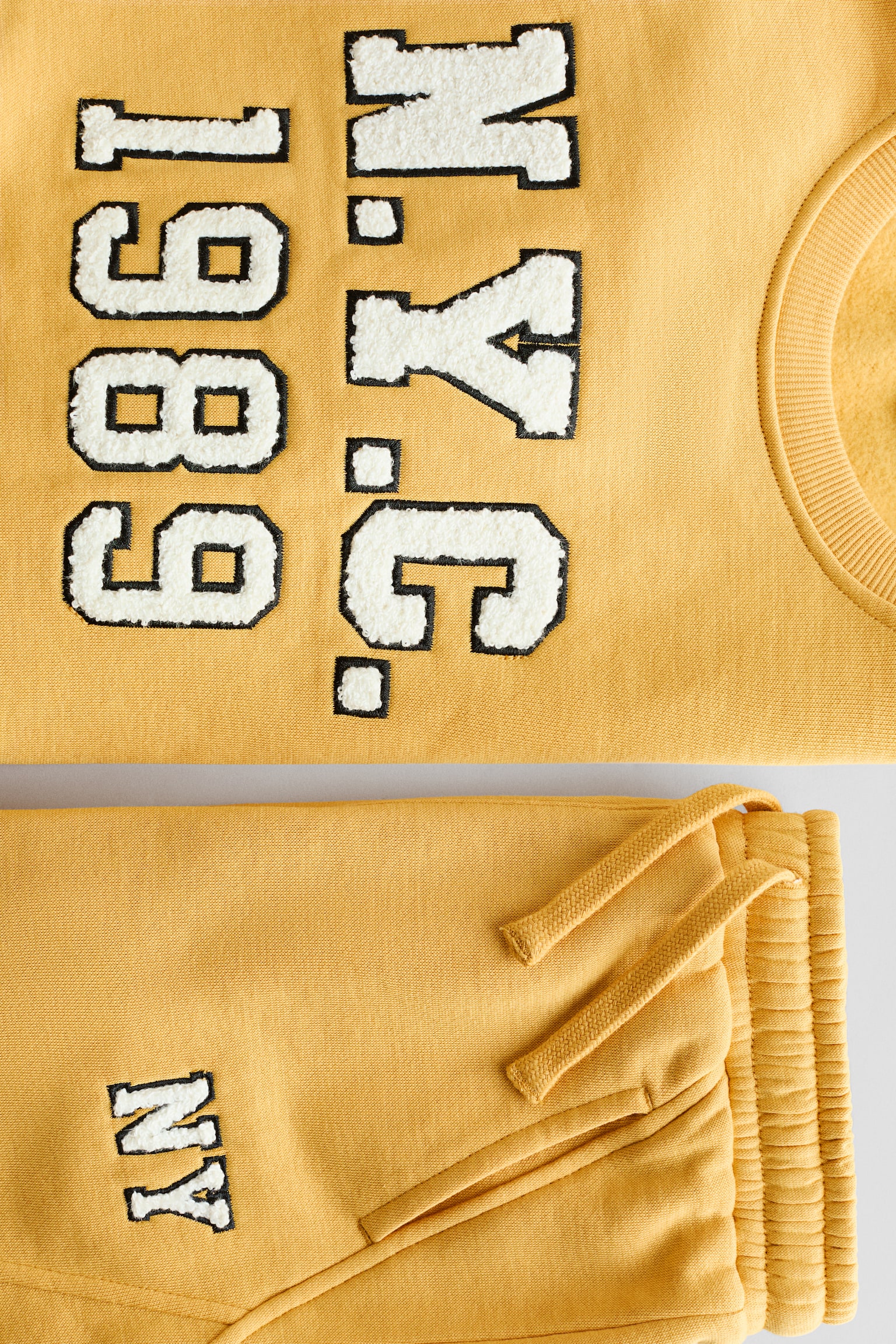 Conjunto de 2 piezas en french terry - Amarillo mostaza/NYC - 2