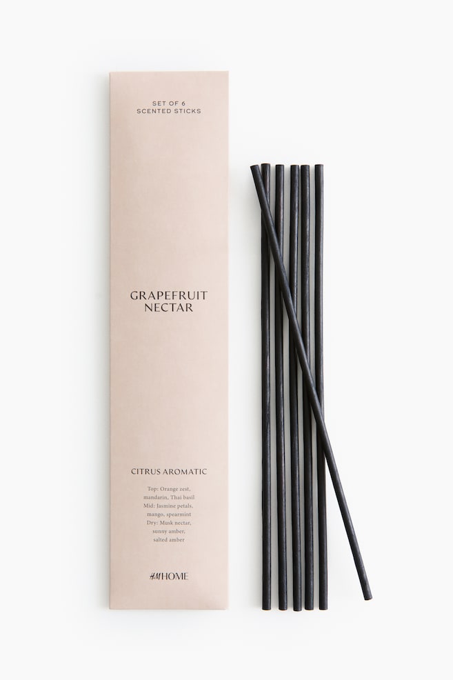 Set van 6 geurstokjes - Grapefruit Nectar/Vanilla Patchouli/Lily of the Valley/Vintage Woods - 1
