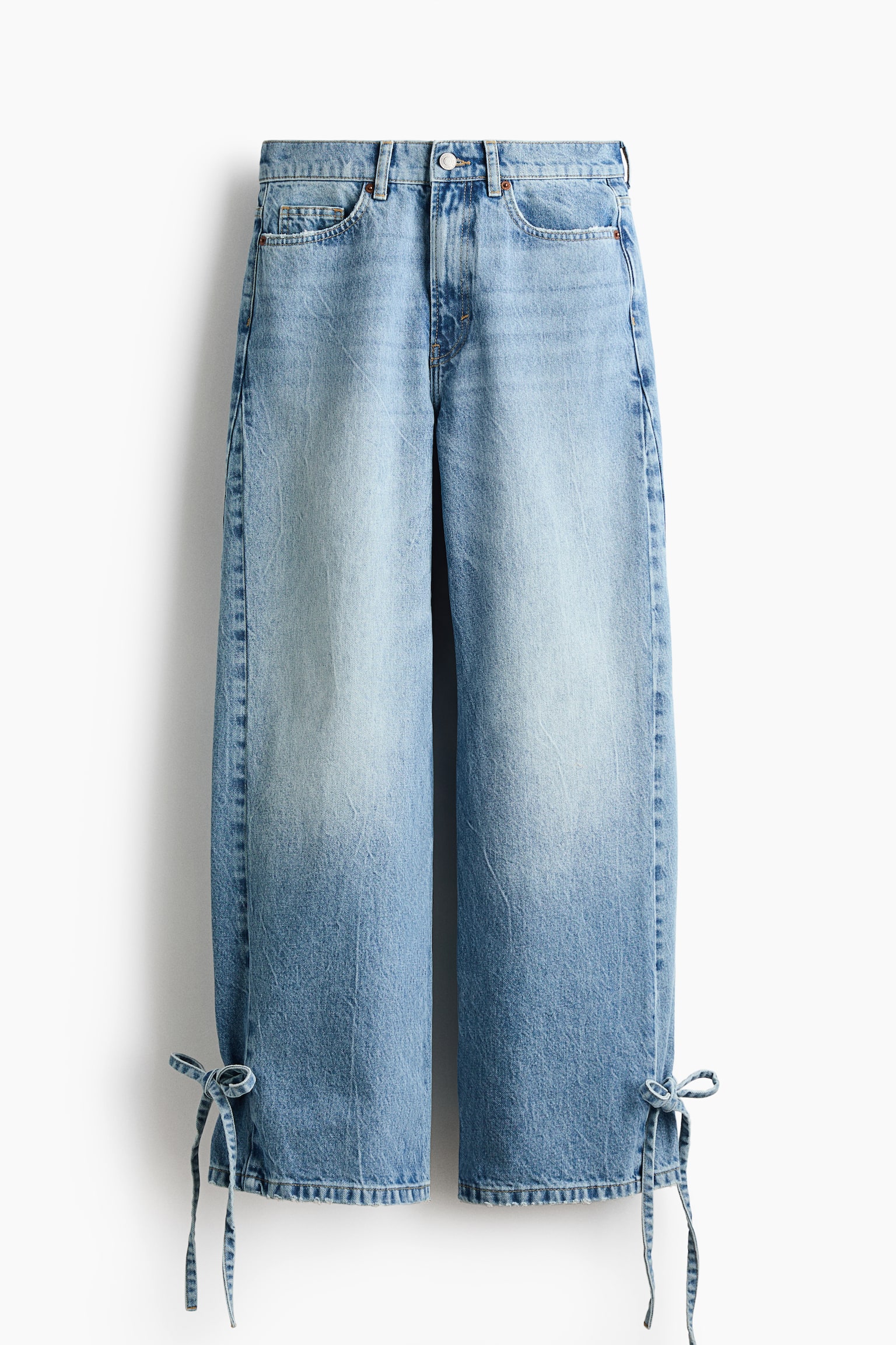 Barrel High Waist Ankle Jeans-Denim blue - 1