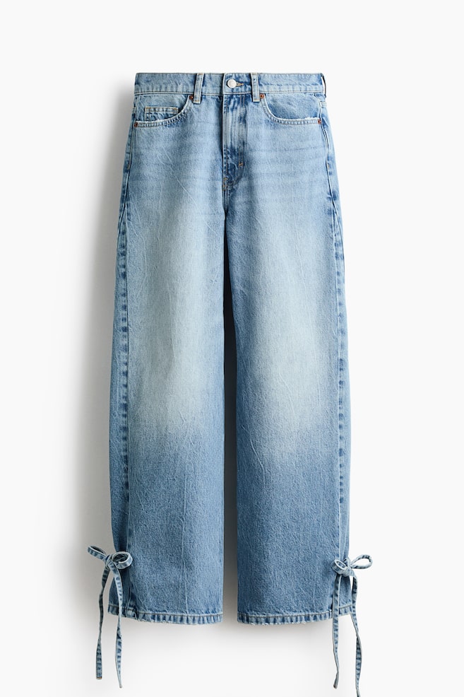 Barrel High Waist Ankle Jeans - Denim blue/Light denim blue/Light denim grey - 1