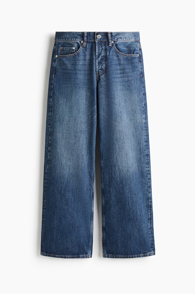 Loose Straight Jeans - Denim blue/Denim blue/Denim blue/Light denim blue/Dark gray/Denim blue/Black - 1