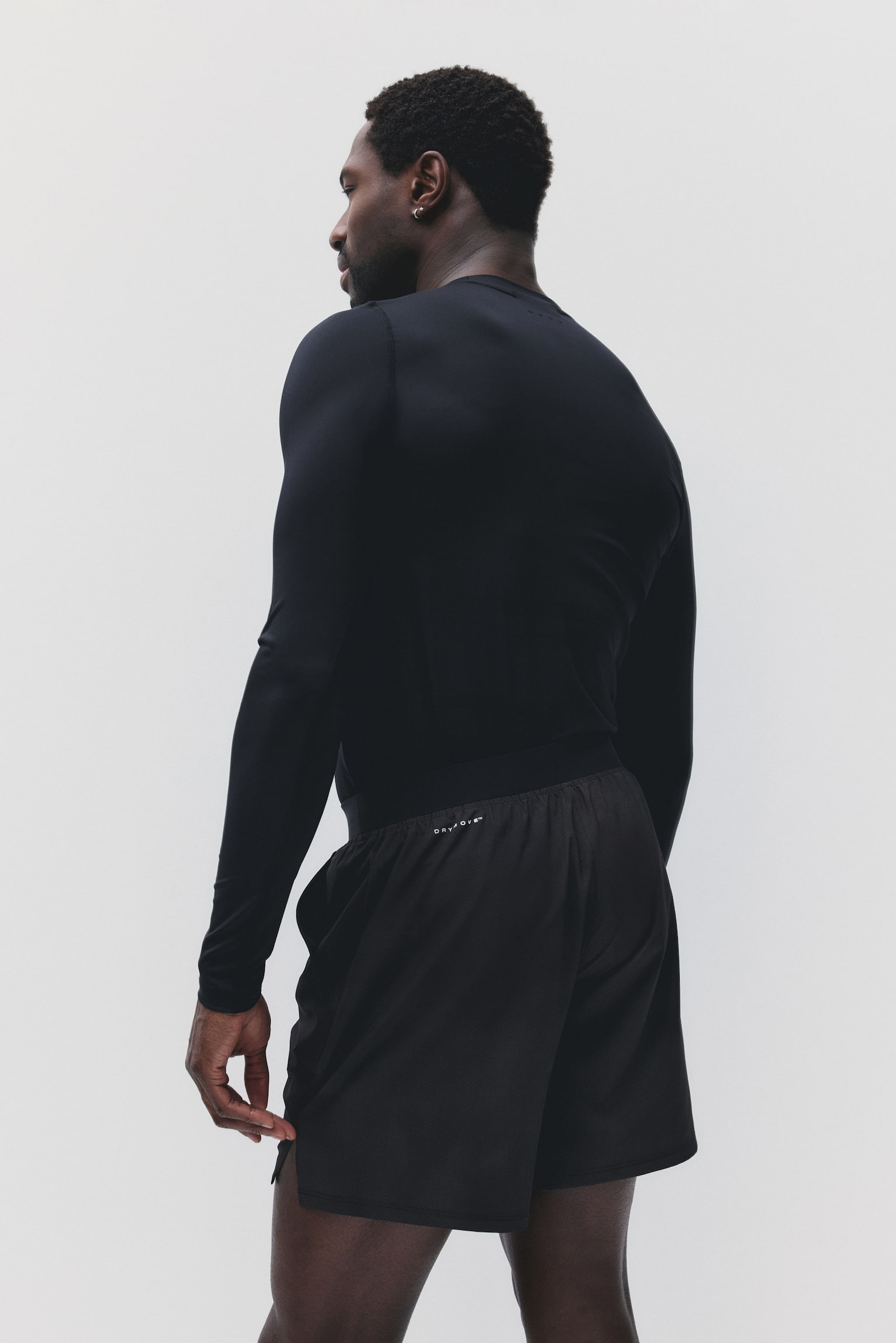 Mid-length sports shorts with DryMove™ - Dark brown/Black/Burgundy/Light beige/Dark green/Patterned/Navy blue/Grey - 4