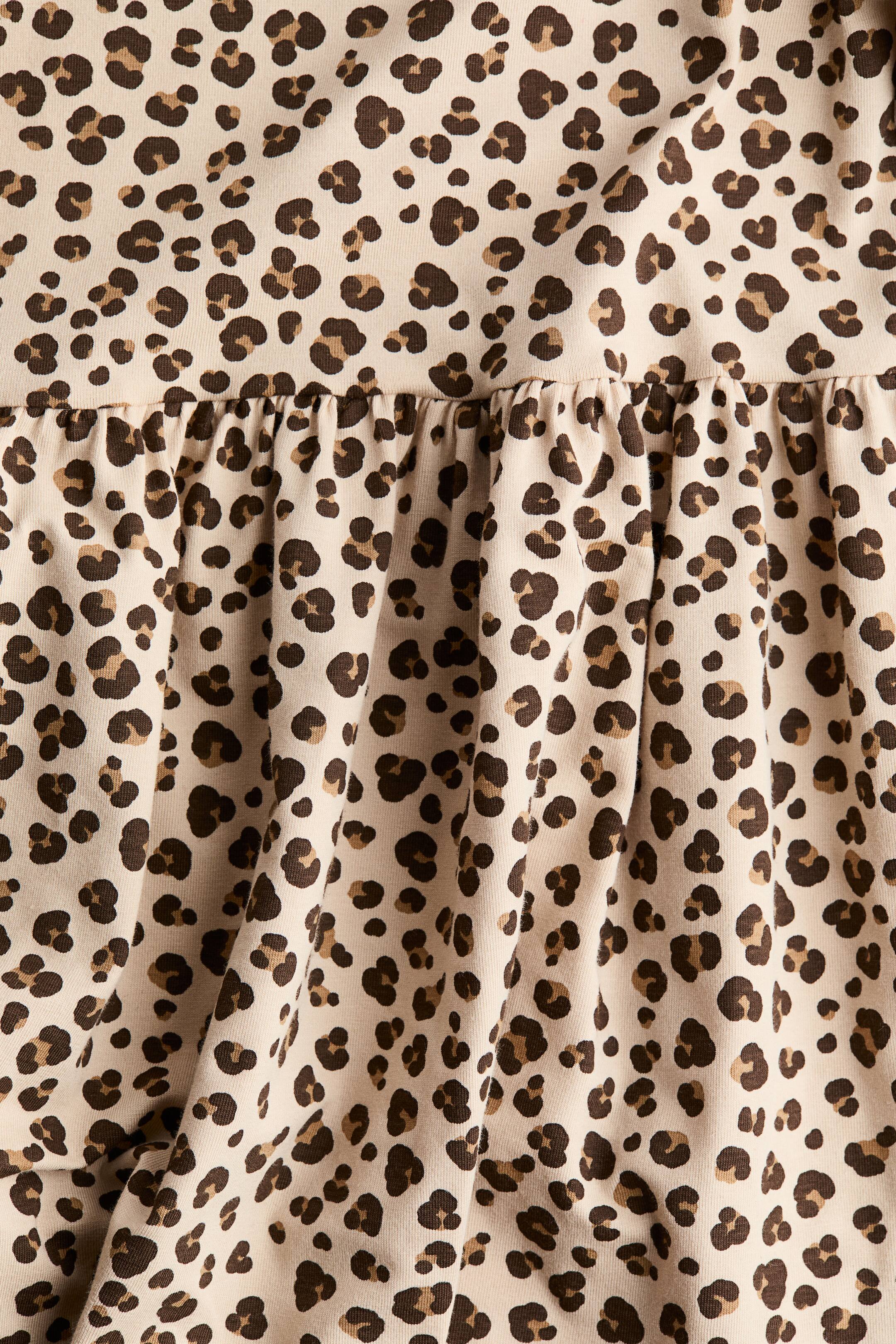 Grotere afbeelding bekijken: Katoenen jurk met print - Beige/luipaarddessin - KINDEREN | H&M BE 2